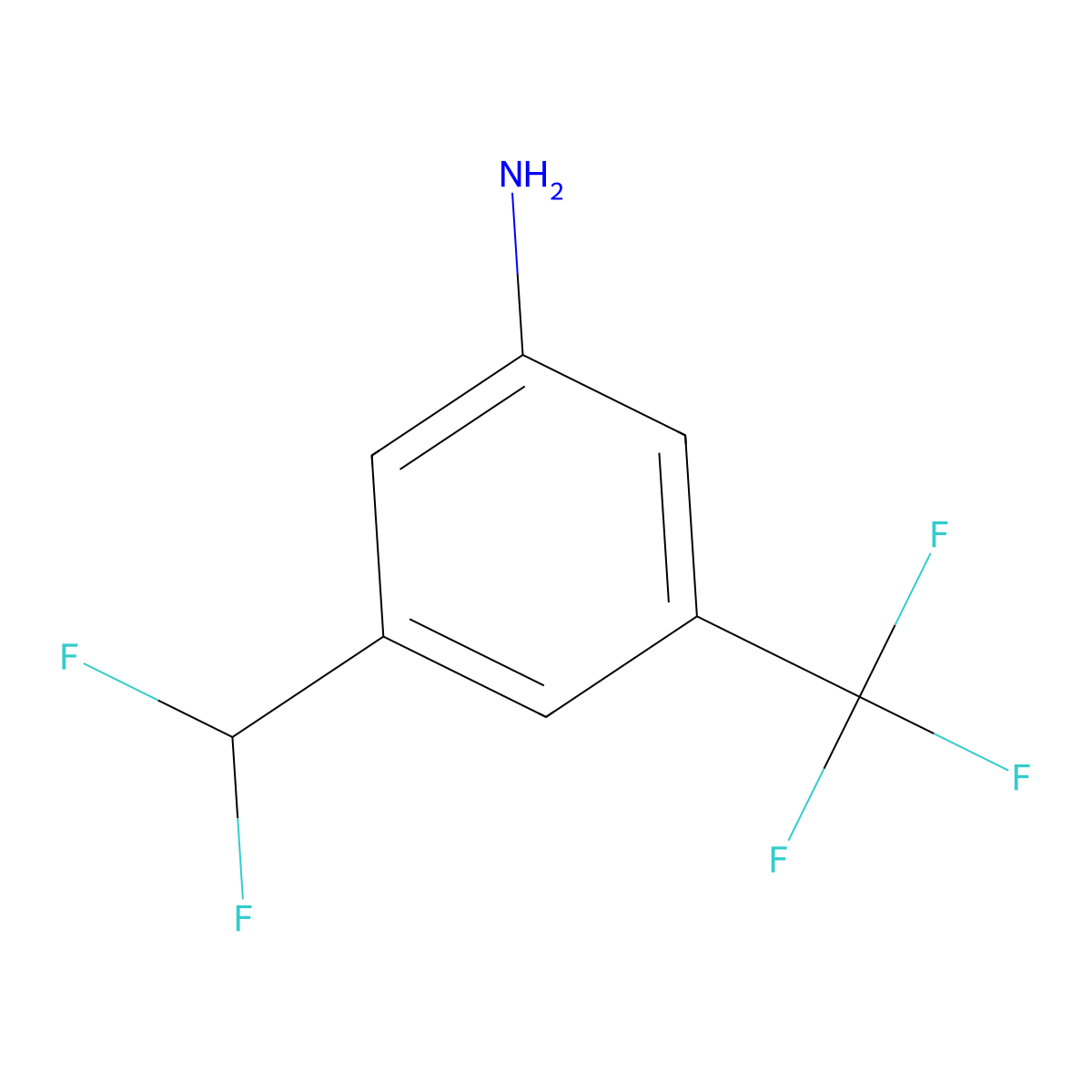 3-(Difluoromethyl)-5-(trifluoromethyl)aniline molecular structure, CAS 2095771-38-1
