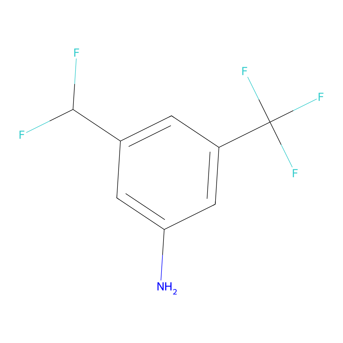 3-(Difluoromethyl)-5-(trifluoromethyl)aniline molecular structure, CAS 2095771-38-1
