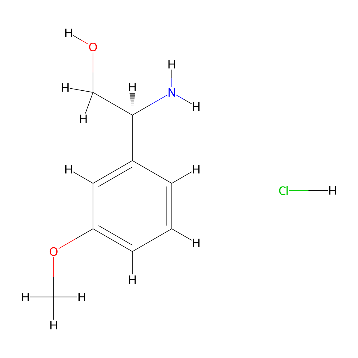 (S)-2-Amino-2-(3-methoxyphenyl)ethanol hydrochloride molecular structure, CAS 2095772-96-4