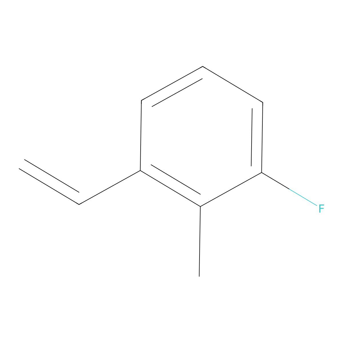 1-Ethenyl-3-fluoro-2-methylbenzene molecular structure, CAS 2095790-03-5