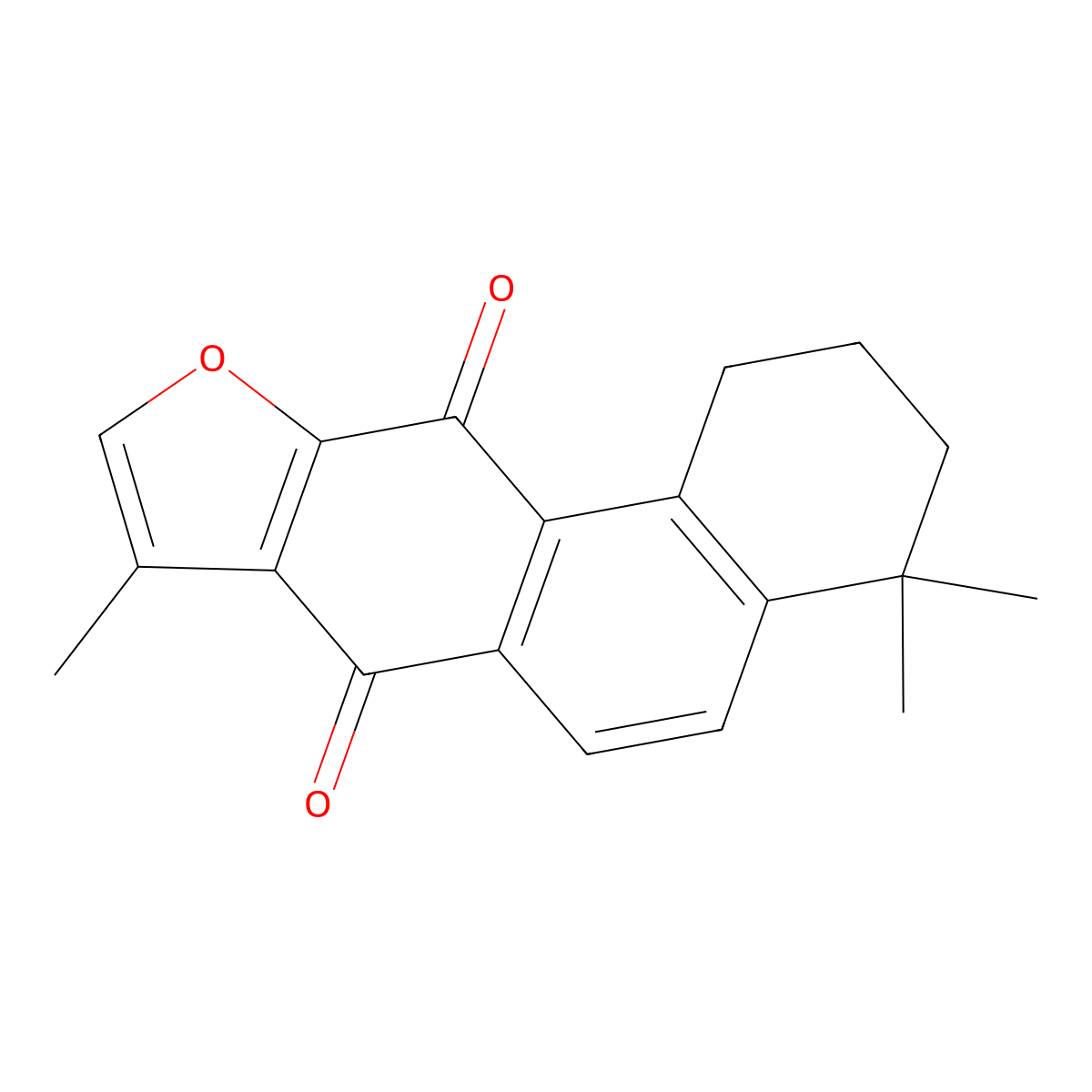 Isotanshinone IIA molecular structure, CAS 20958-15-0