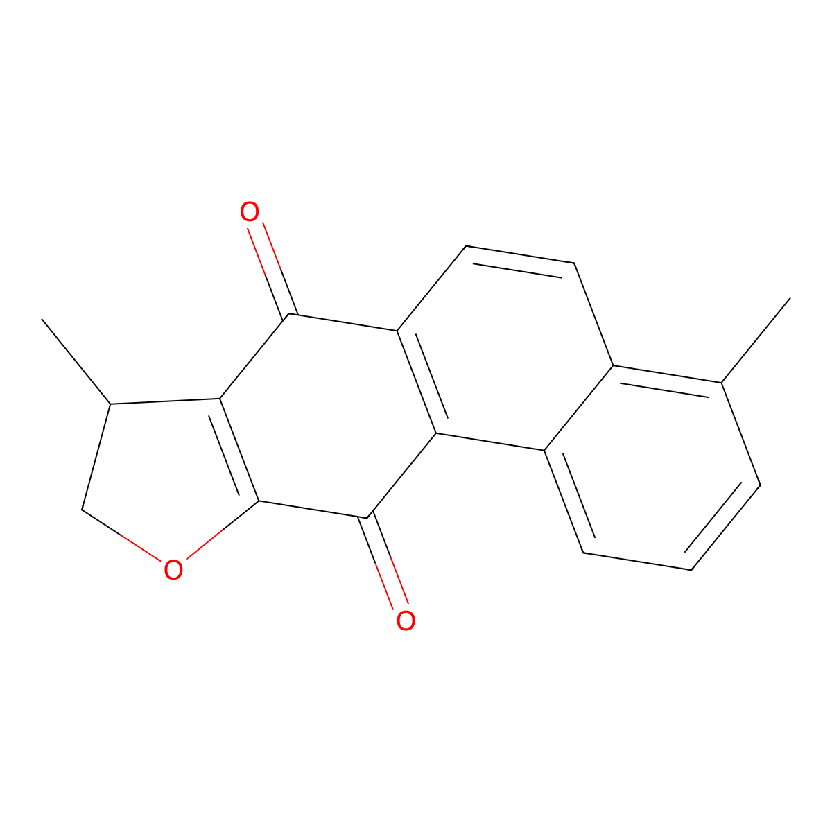 8,9-Dihydro-4,8-dimethylphenanthro(3,2-b)furan-7,11-dione molecular structure, CAS 20958-18-3