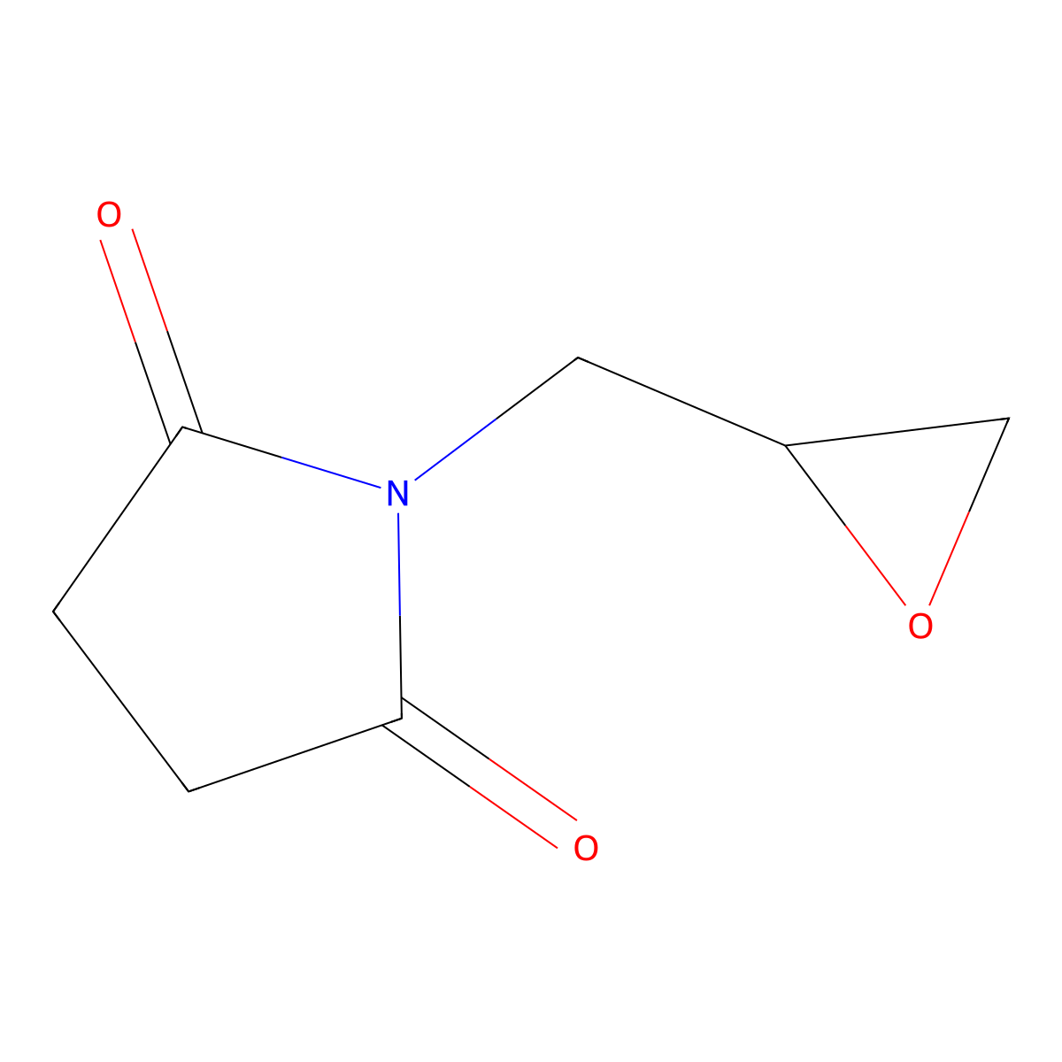 1-(Oxiran-2-ylmethyl)pyrrolidine-2,5-dione molecular structure, CAS 20958-21-8