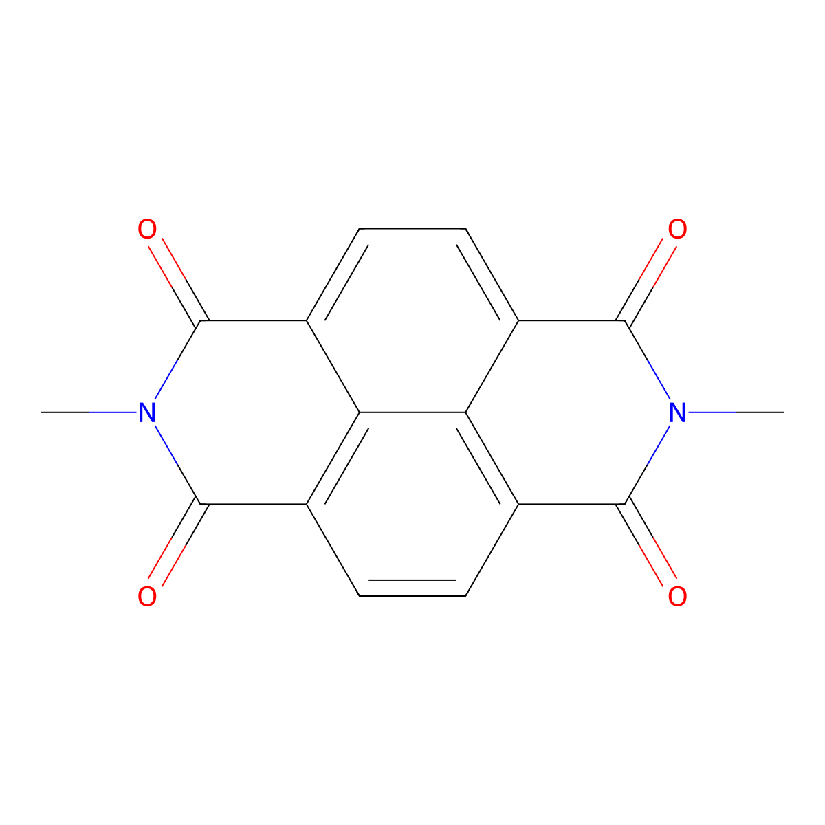2,7-Dimethylbenzo[lmn][3,8]phenanthroline-1,3,6,8(2H,7H)-tetrone molecular structure, CAS 20958-66-1