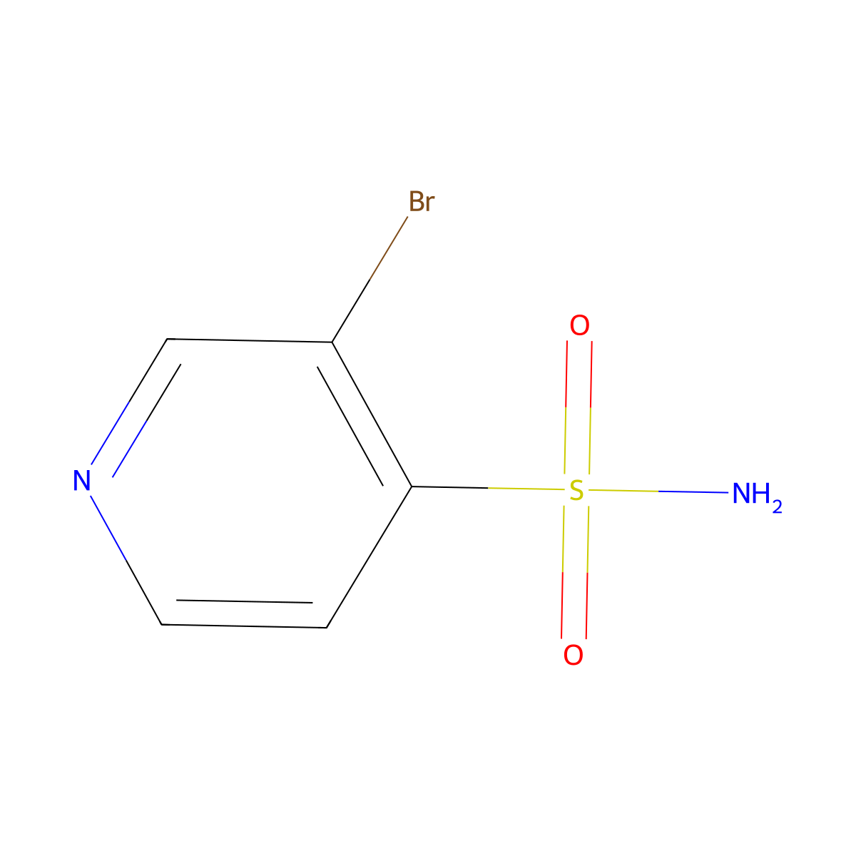3-Bromopyridine-4-sulfonamide molecular structure, CAS 2095853-75-9