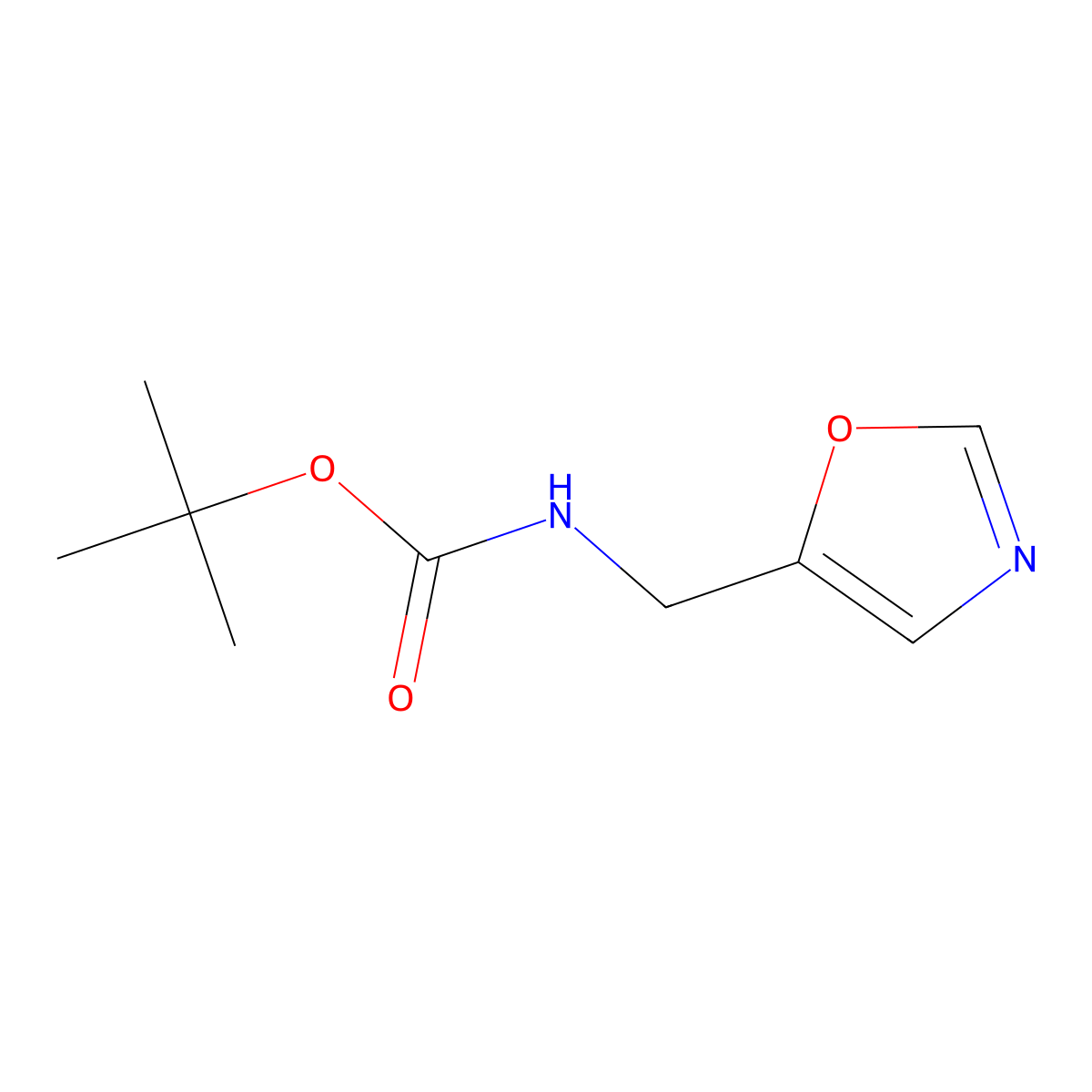 tert-Butyl (oxazol-5-ylmethyl)carbamate molecular structure, CAS 209589-20-8