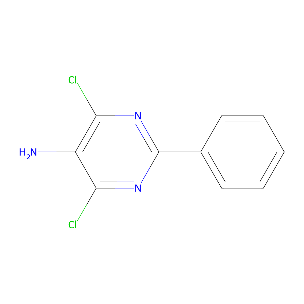 4,6-Dichloro-2-phenylpyrimidin-5-amine molecular structure, CAS 20959-02-8