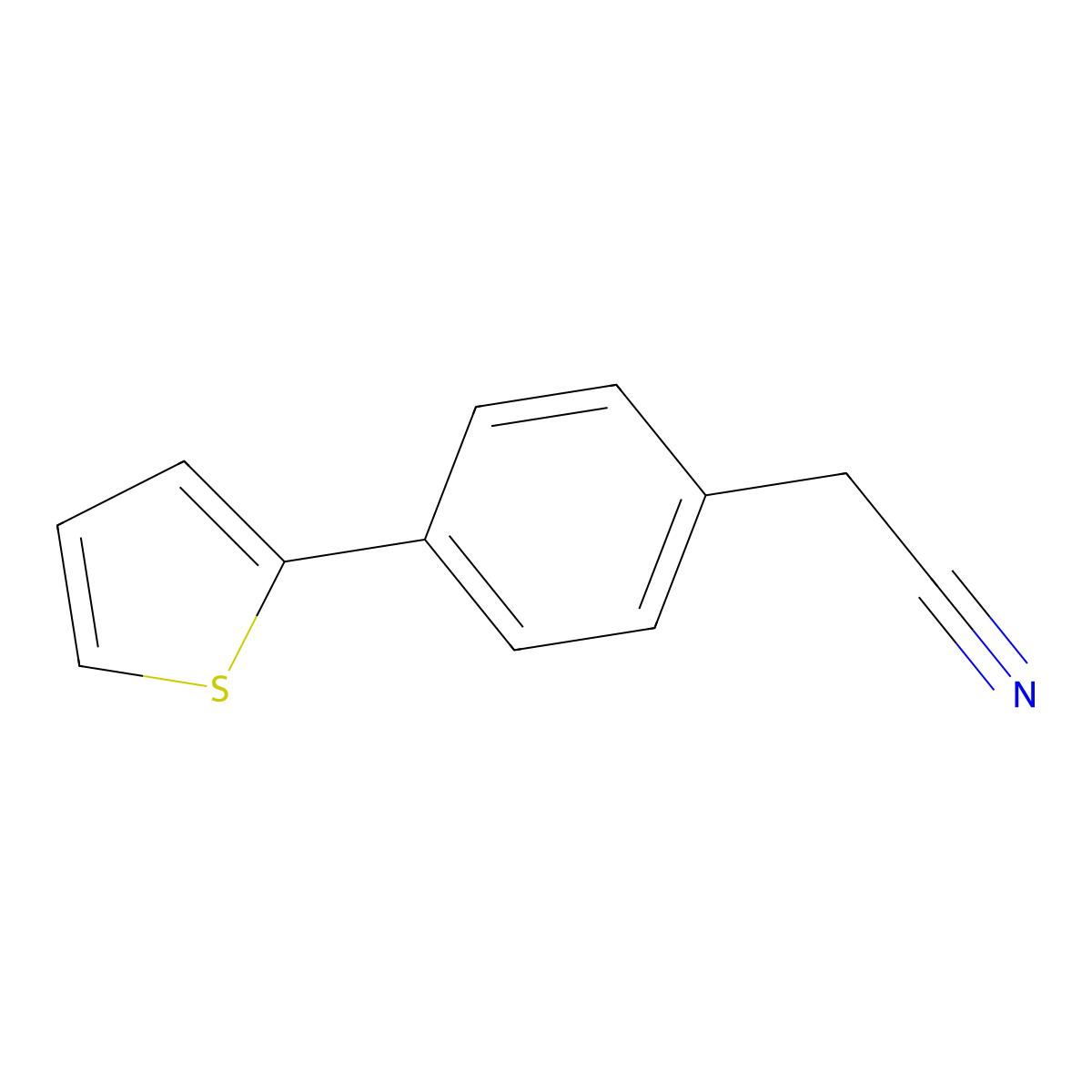 [4-(2-Thienyl)phenyl]acetonitrile molecular structure, CAS 209592-55-2