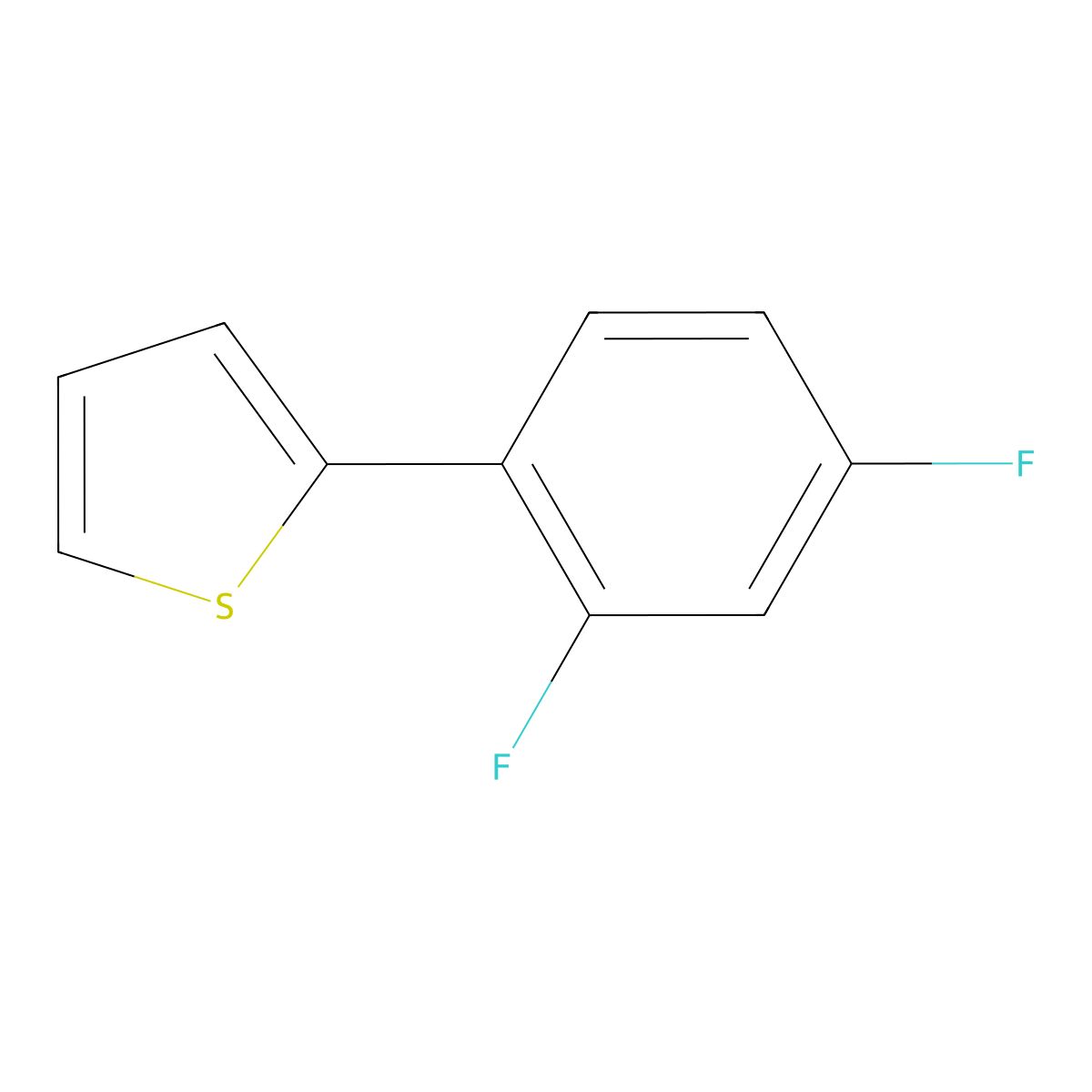 2-(2,4-Difluorophenyl)thiophene molecular structure, CAS 209592-66-5