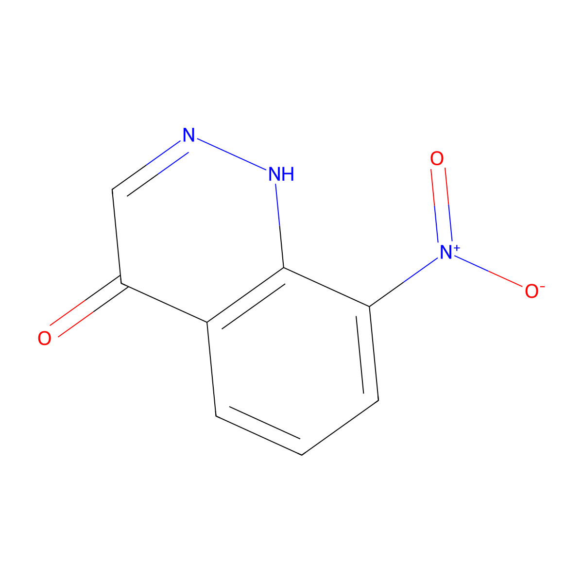8-Nitrocinnolin-4-ol molecular structure, CAS 2096-40-4