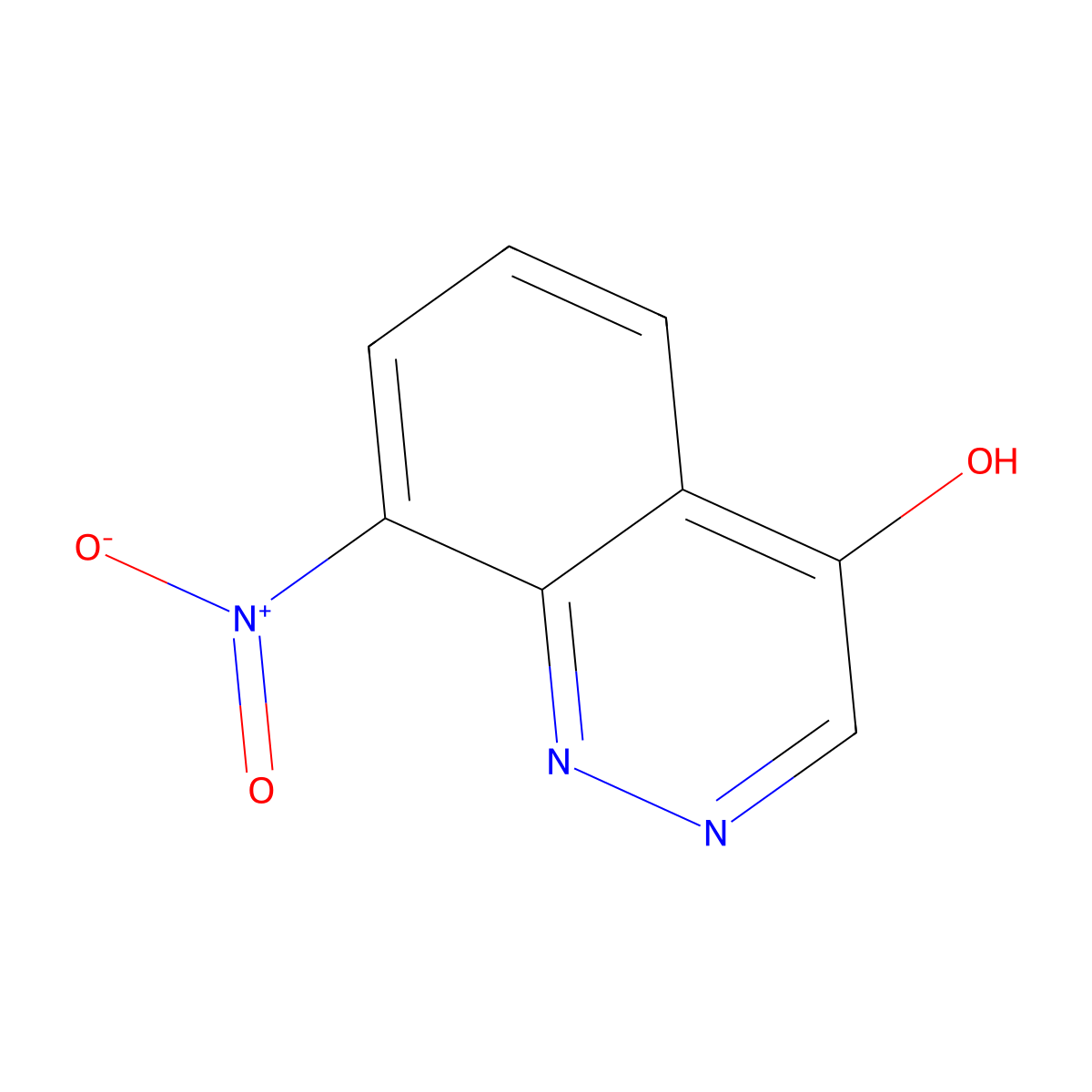 8-Nitrocinnolin-4-ol molecular structure, CAS 2096-40-4