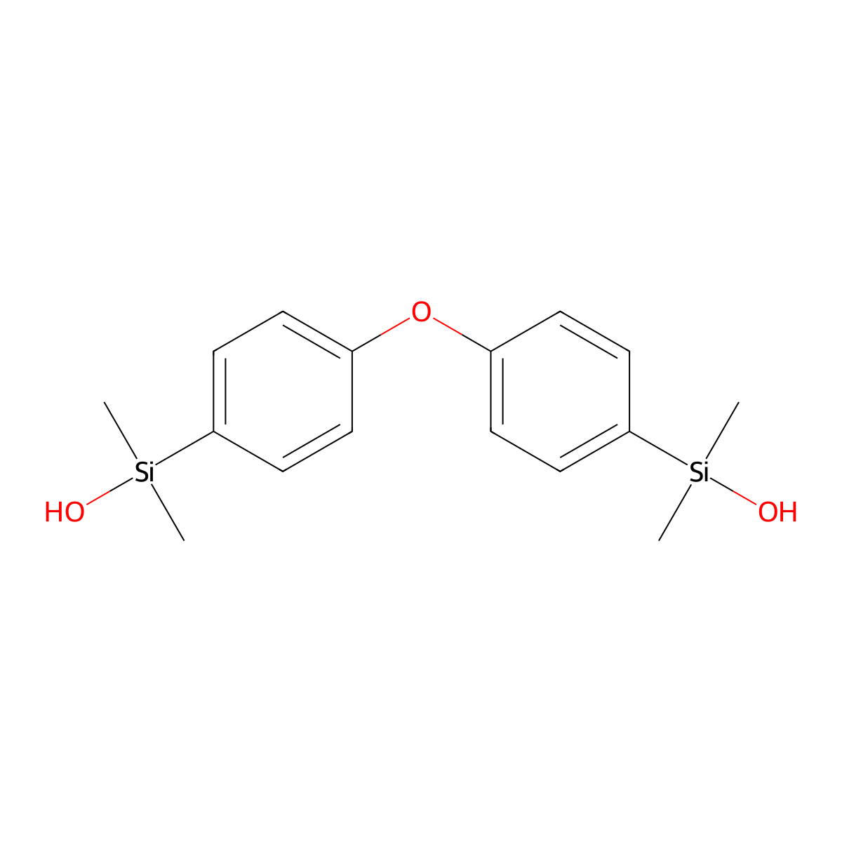 (Oxybis(4,1-phenylene))bis(dimethylsilanol) molecular structure, CAS 2096-54-0
