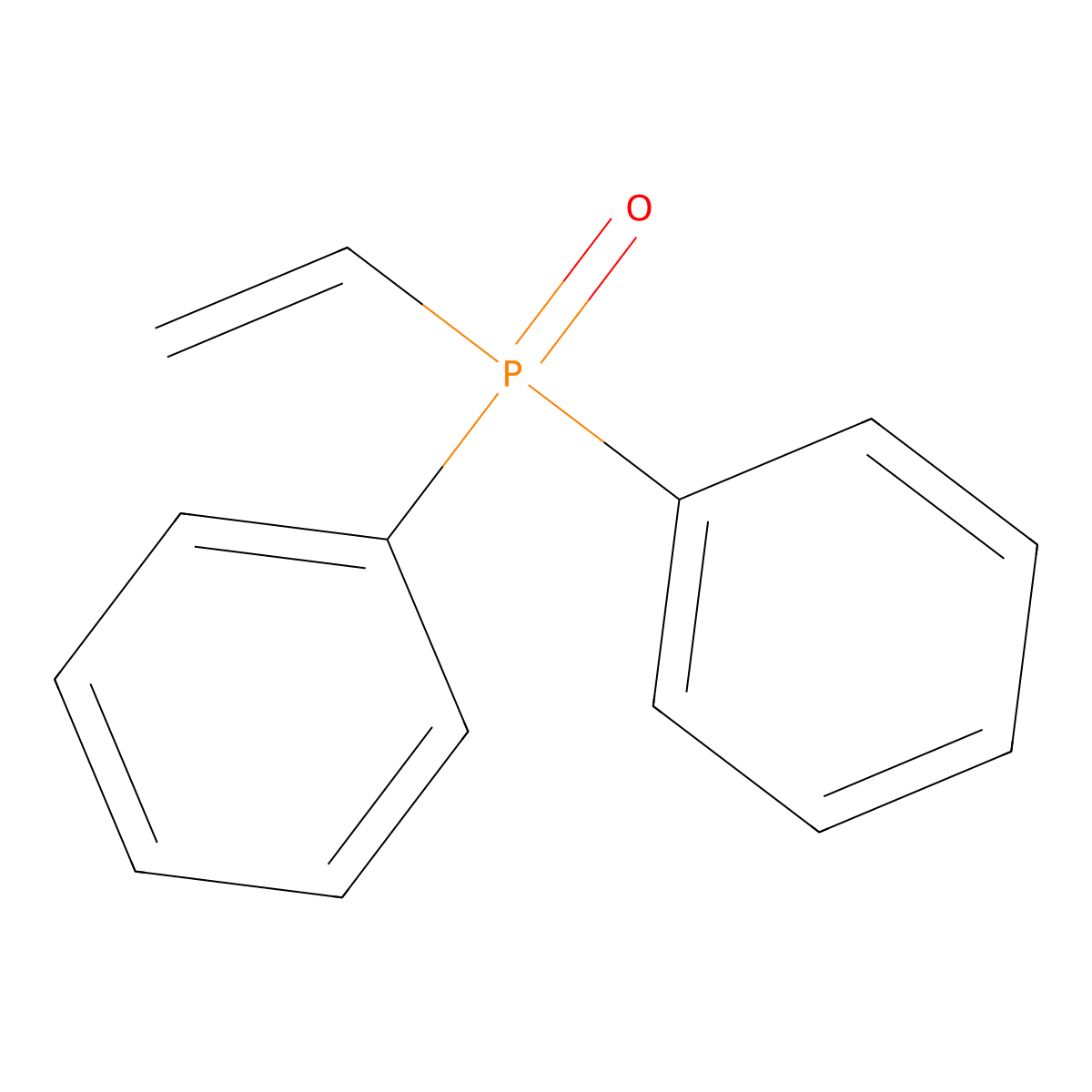 Diphenyl(vinyl)phosphine oxide molecular structure, CAS 2096-78-8