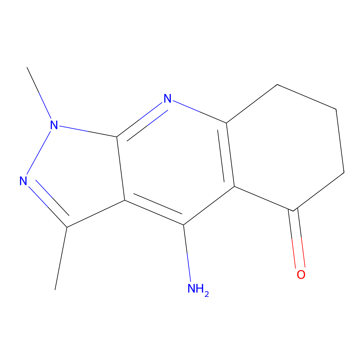 4-amino-1,3-dimethyl-1,6,7,8-tetrahydro-5H-pyrazolo[3,4-b]quinolin-5-one molecular structure, CAS 2096110-84-6