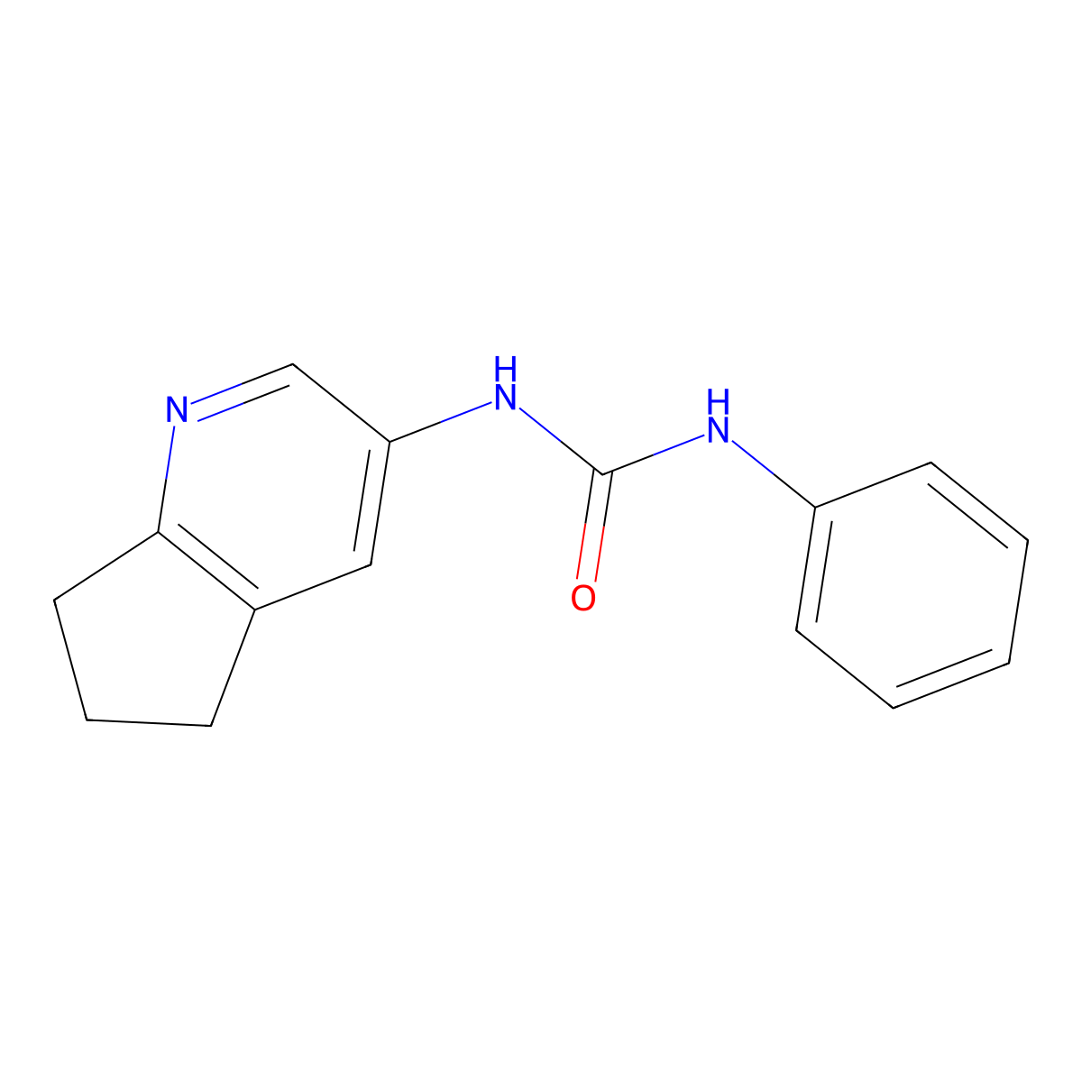 1-(6,7-Dihydro-5H-cyclopenta[b]pyridin-3-yl)-3-phenylurea molecular structure, CAS 2096113-67-4