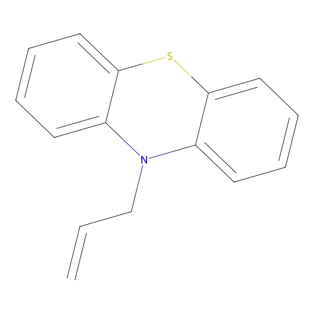 N-Allylphenothiazine molecular structure, CAS 20962-92-9