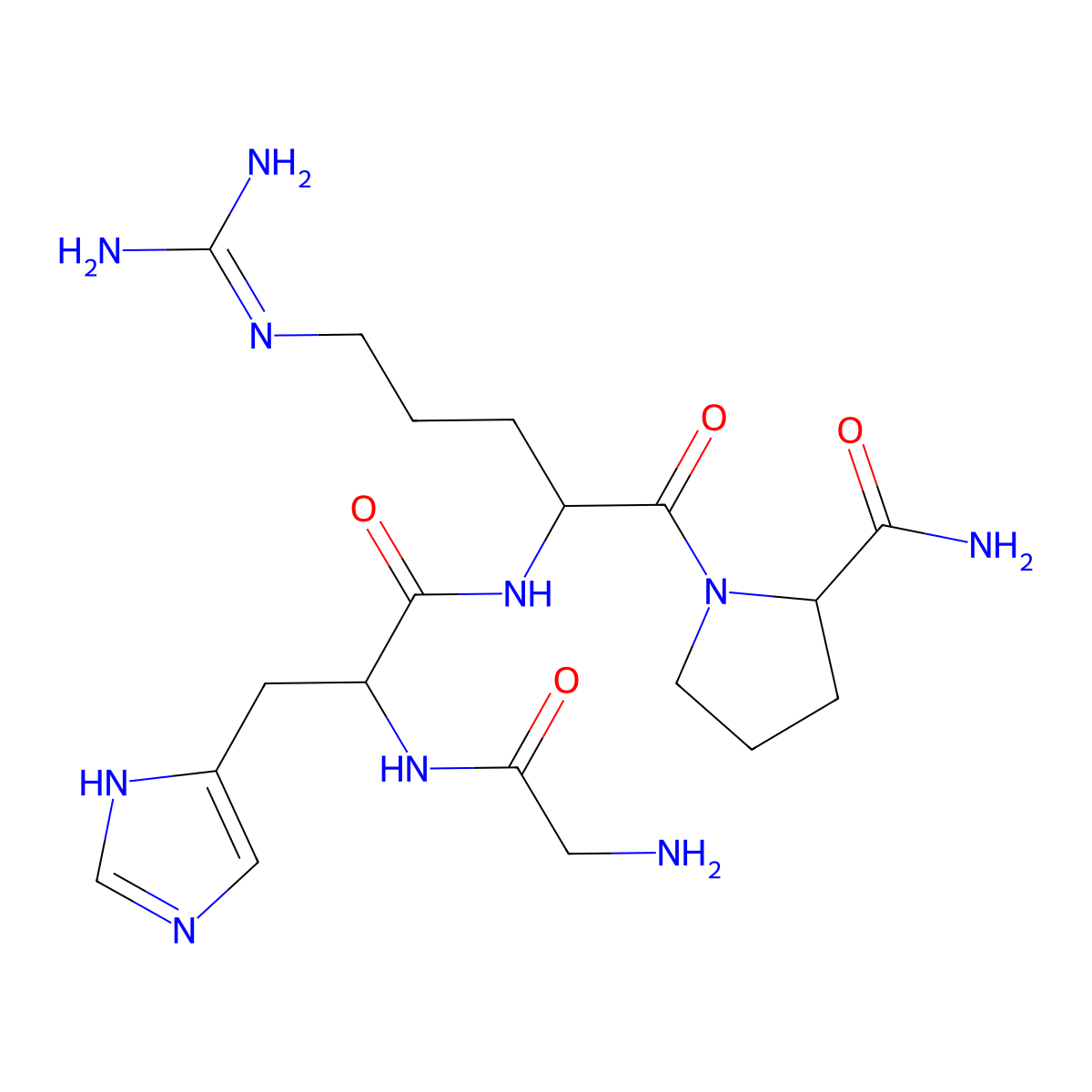 H-Gly-His-Arg-Pro-NH2 molecular structure, CAS 209623-54-1