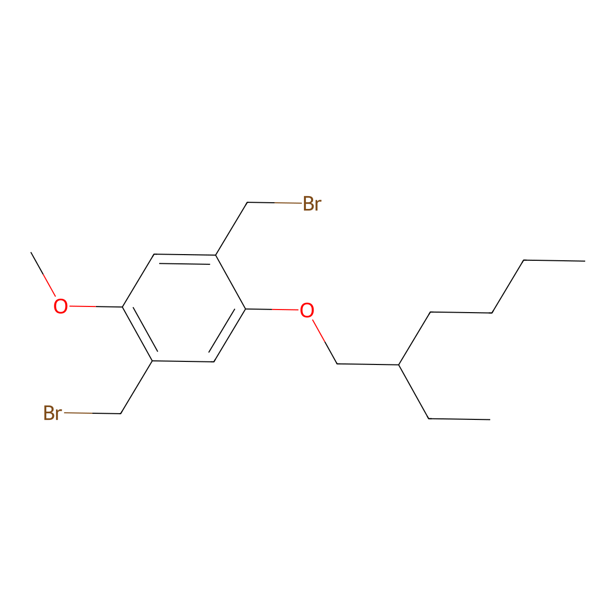 2,5-Bis(bromomethyl)-1-methoxy-4-(2-ethylhexyloxy)benzene molecular structure, CAS 209625-37-6