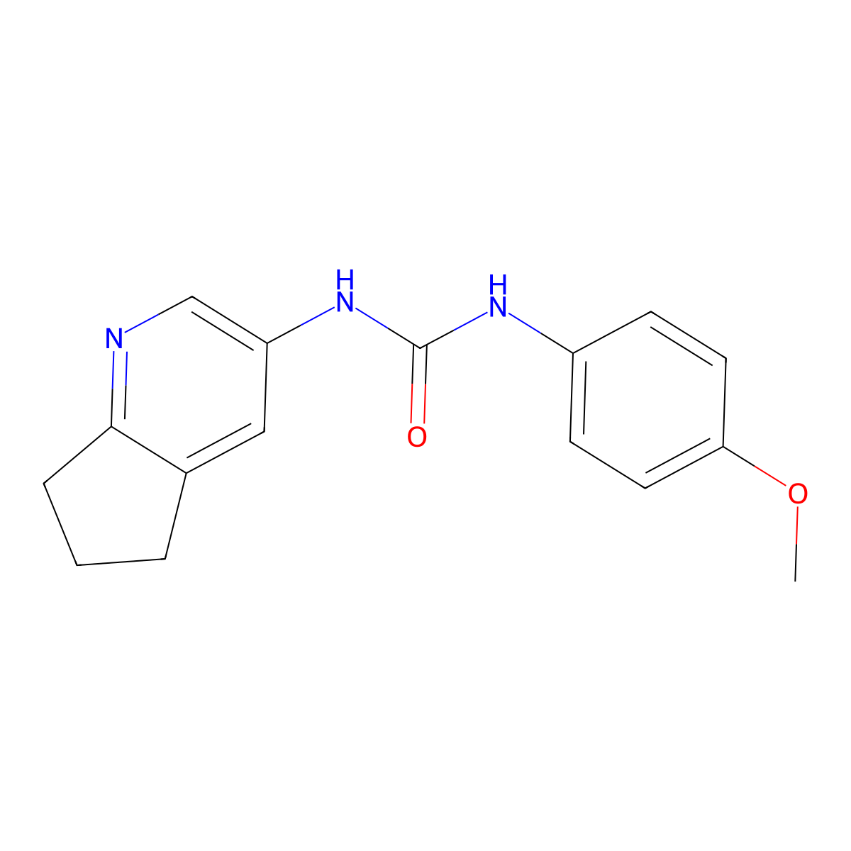 1-(6,7-Dihydro-5H-cyclopenta[b]pyridin-3-yl)-3-(4-methoxyphenyl)urea molecular structure, CAS 2096289-74-4