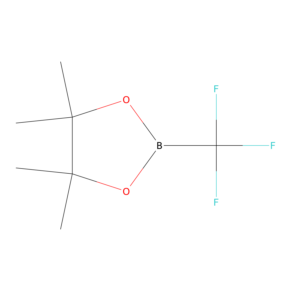 4,4,5,5-Tetramethyl-2-(trifluoromethyl)-1,3,2-dioxaborolane molecular structure, CAS 2096328-80-0