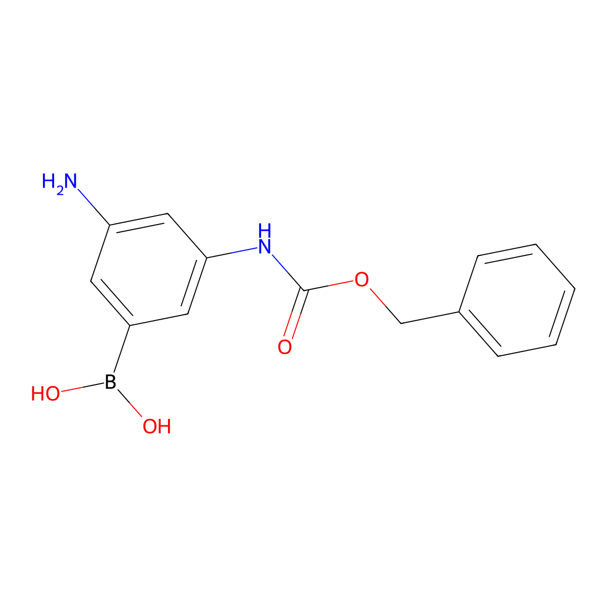 3-Amino-5-(benzyloxycarbonylamino)phenylboronic acid molecular structure, CAS 2096329-58-5