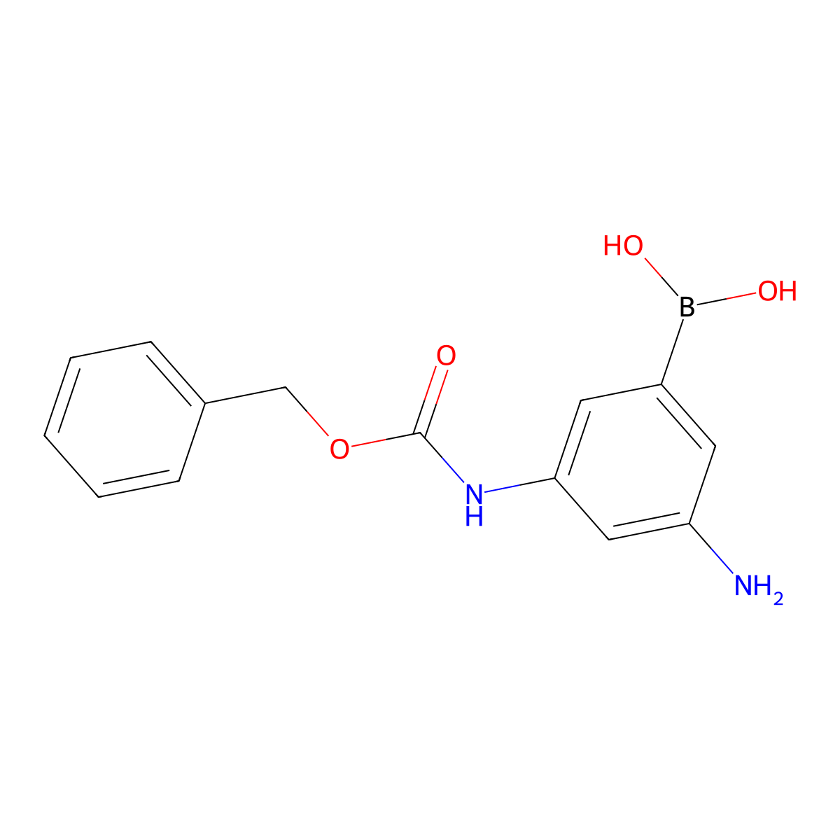 3-Amino-5-(benzyloxycarbonylamino)phenylboronic acid molecular structure, CAS 2096329-58-5