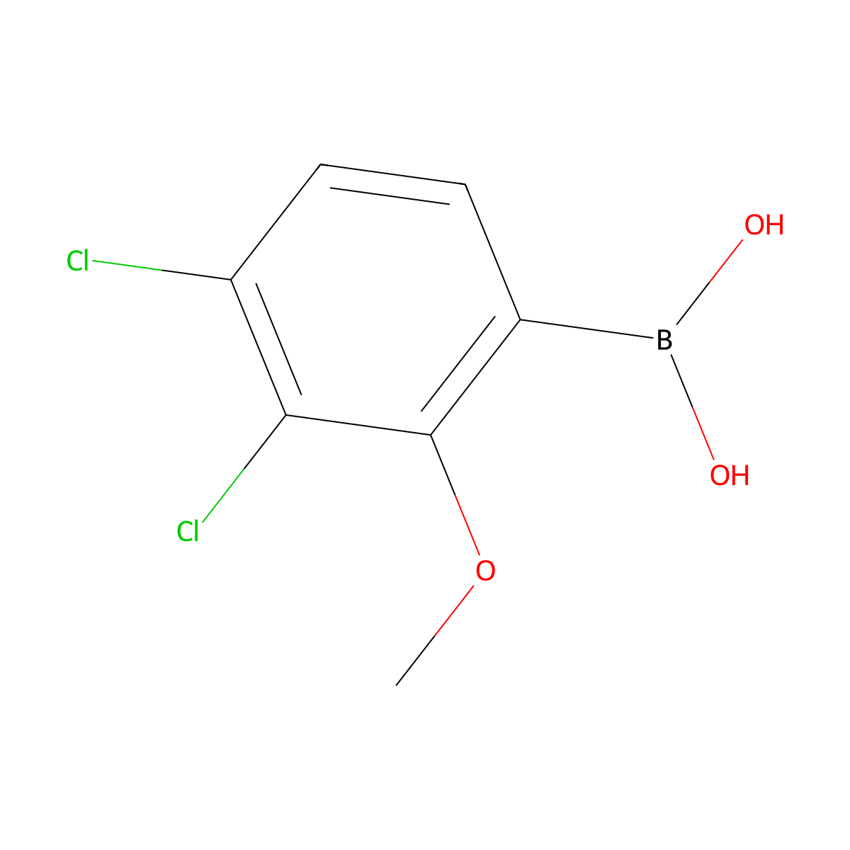 3,4-Dichloro-2-methoxyphenylboronic acid molecular structure, CAS 2096329-64-3