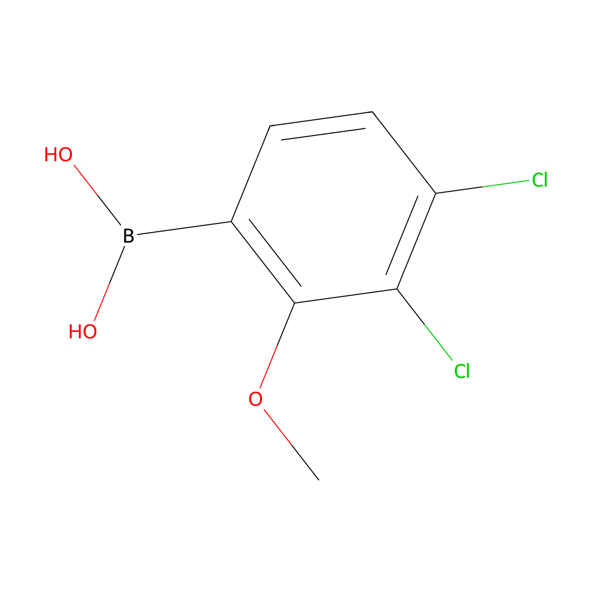 3,4-Dichloro-2-methoxyphenylboronic acid molecular structure, CAS 2096329-64-3