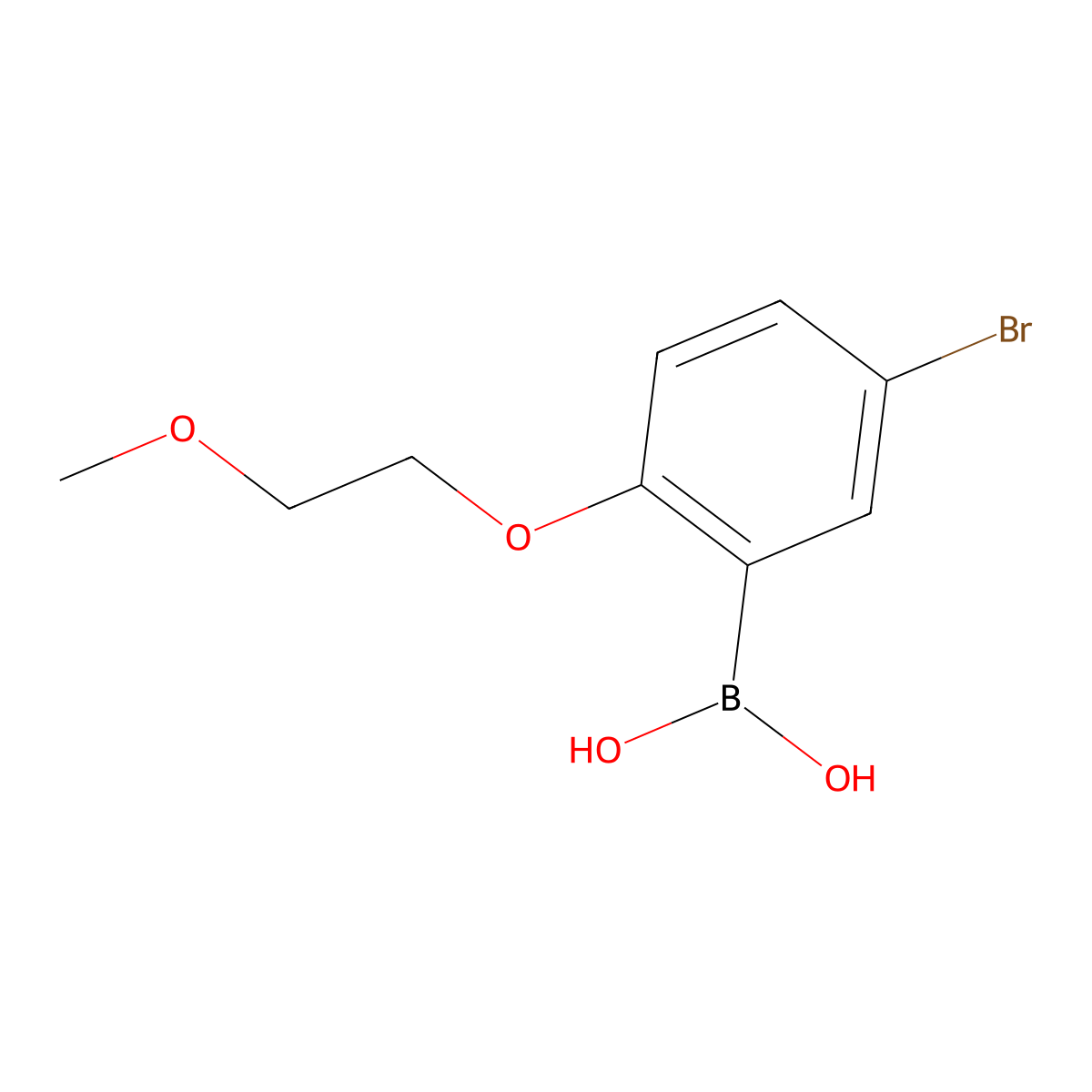 5-Bromo-2-(2-methoxyethoxy)phenylboronic acid molecular structure, CAS 2096329-65-4