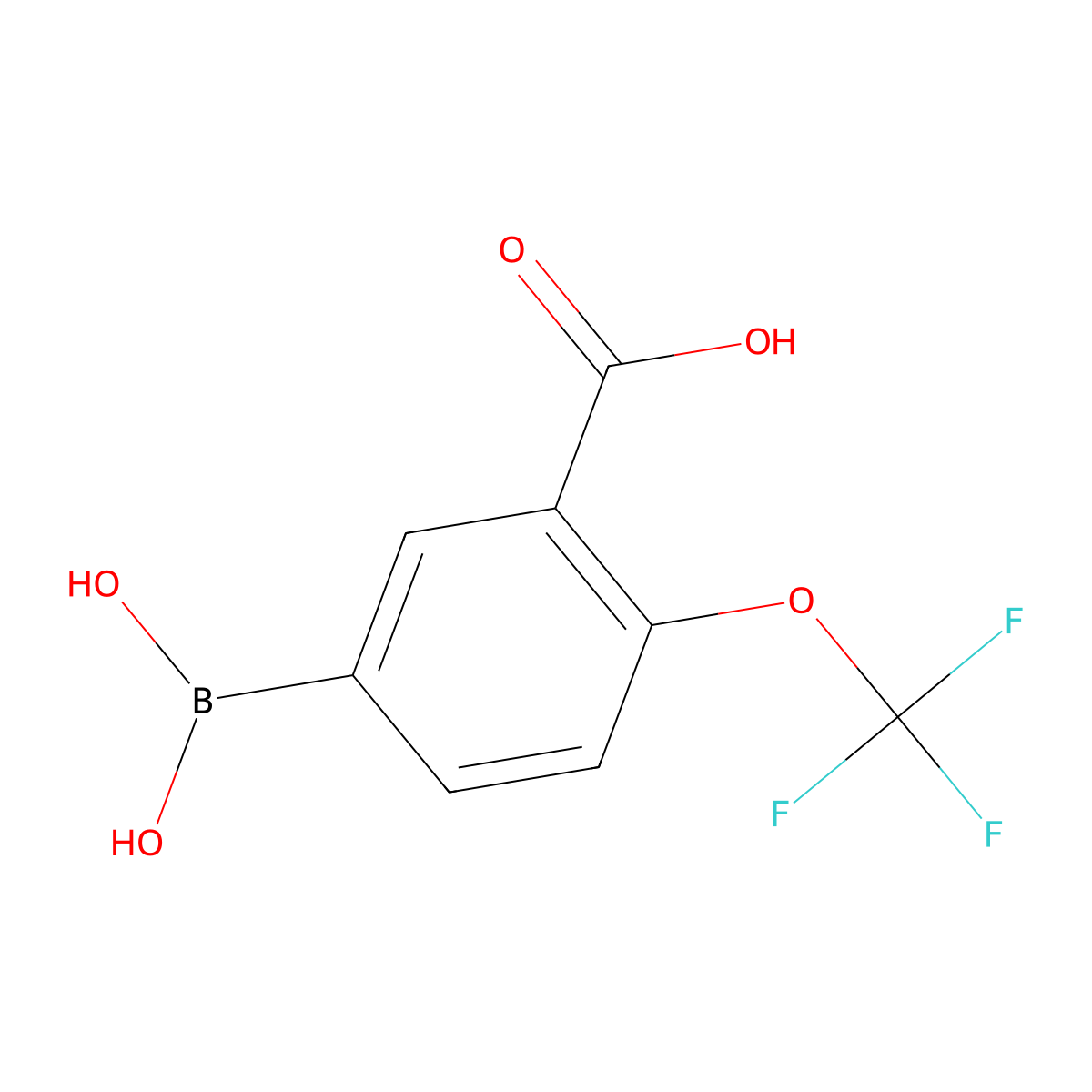 3-Carboxy-4-(trifluoromethoxy)phenylboronic acid molecular structure, CAS 2096329-67-6