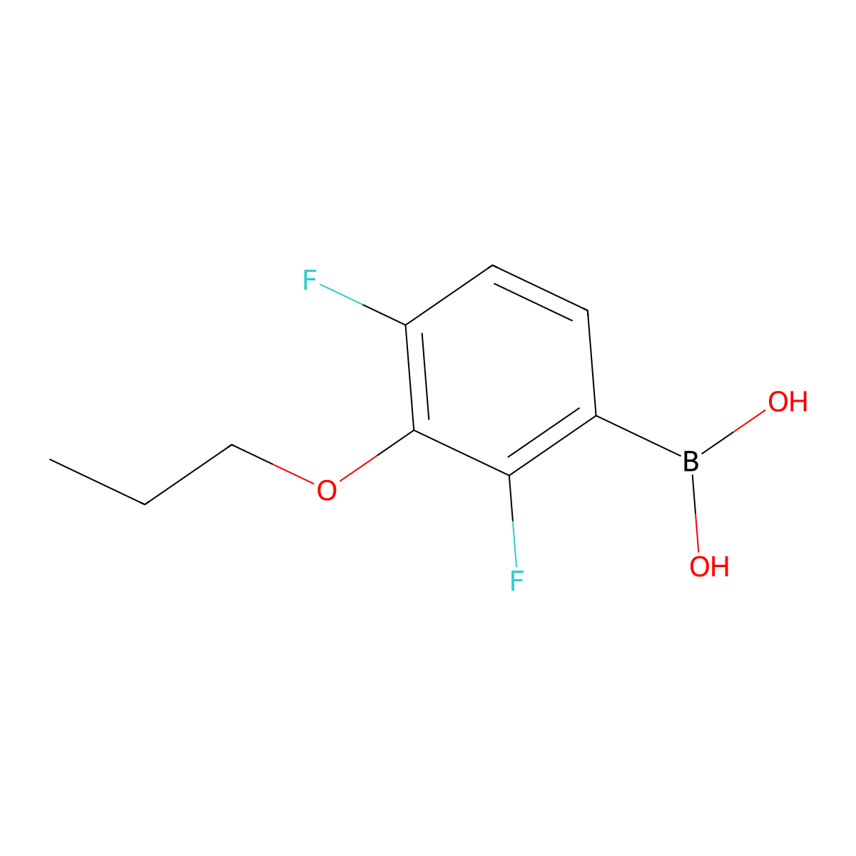 2,4-Difluoro-3-propoxyphenylboronic acid molecular structure, CAS 2096329-68-7