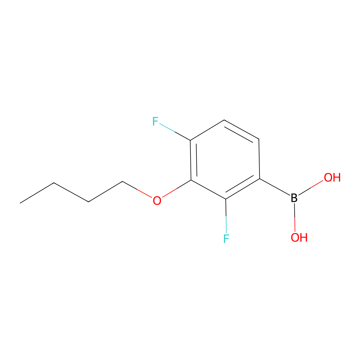 3-Butoxy-2,4-difluorophenylboronic acid molecular structure, CAS 2096329-70-1