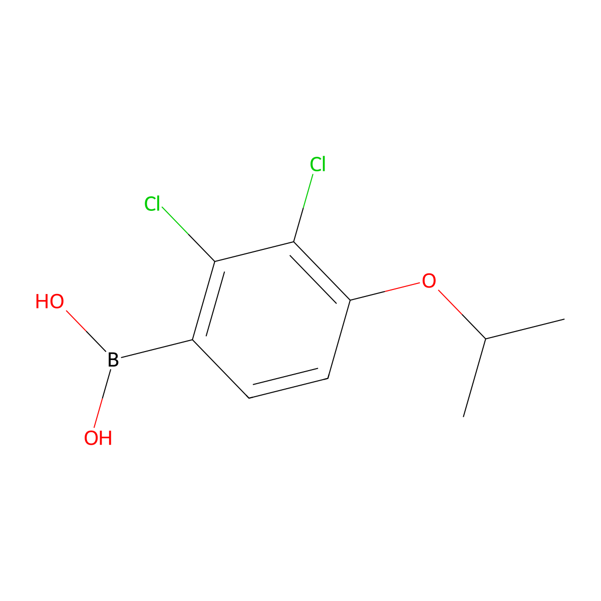2,3-Dichloro-4-isopropoxyphenylboronic acid molecular structure, CAS 2096329-76-7