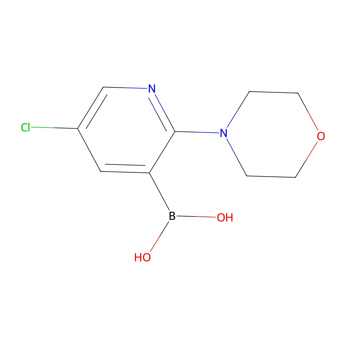 5-Chloro-2-(morpholino)pyridine-3-boronic acid molecular structure, CAS 2096329-77-8