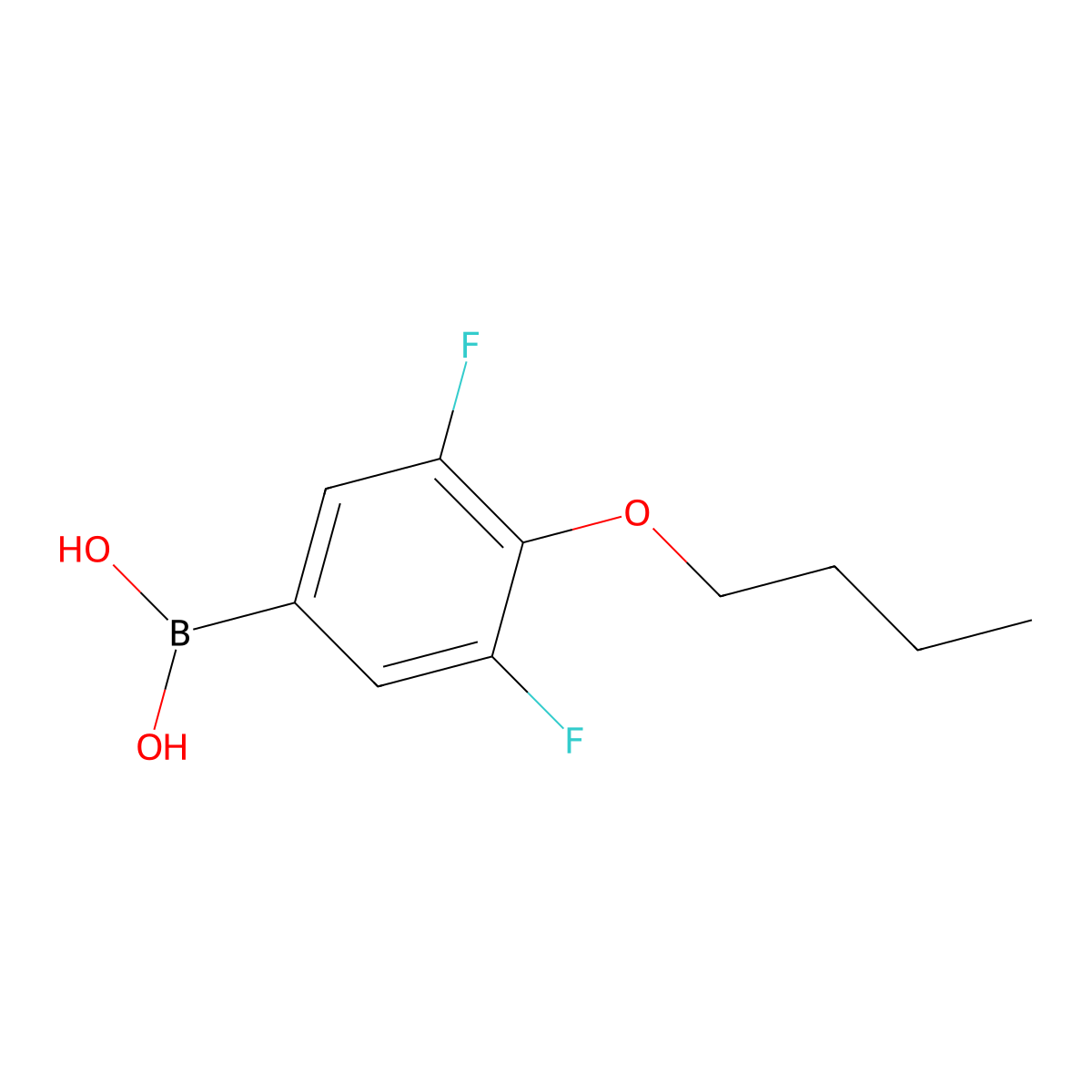 4-Butoxy-3,5-difluorophenylboronic acid molecular structure, CAS 2096329-78-9