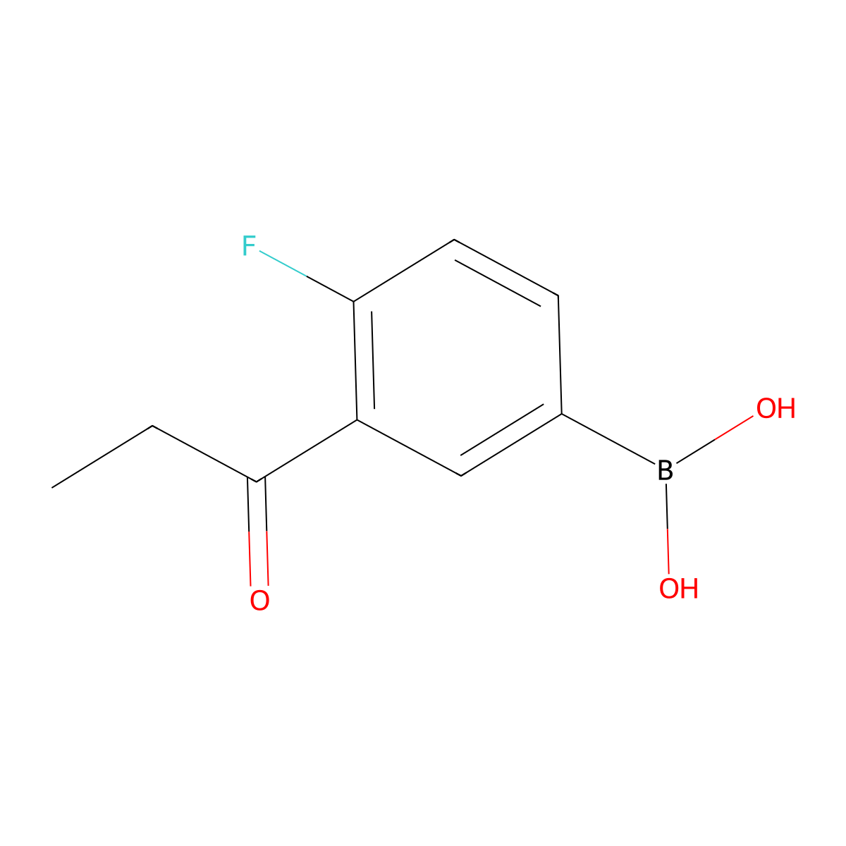 4-Fluoro-3-propanoylphenylboronic acid molecular structure, CAS 2096329-83-6