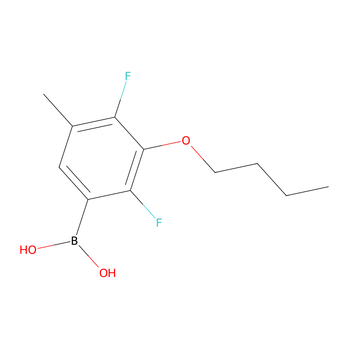 3-Butoxy-2,4-difluoro-5-methylphenylboronic acid molecular structure, CAS 2096329-85-8