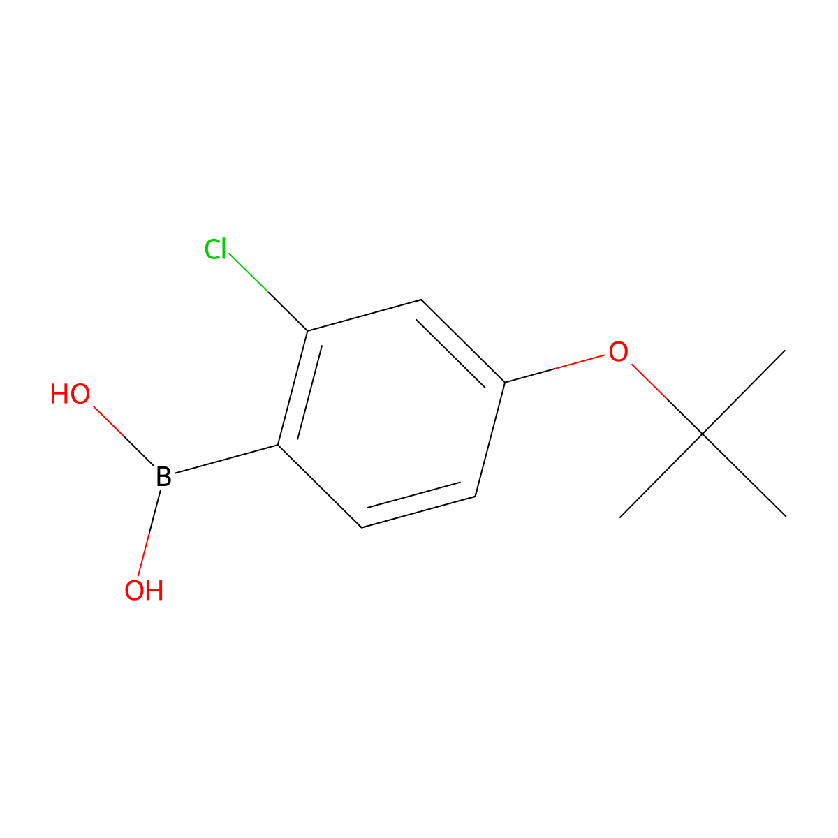 4-(t-Butoxy)-2-chlorophenylboronic acid molecular structure, CAS 2096329-86-9