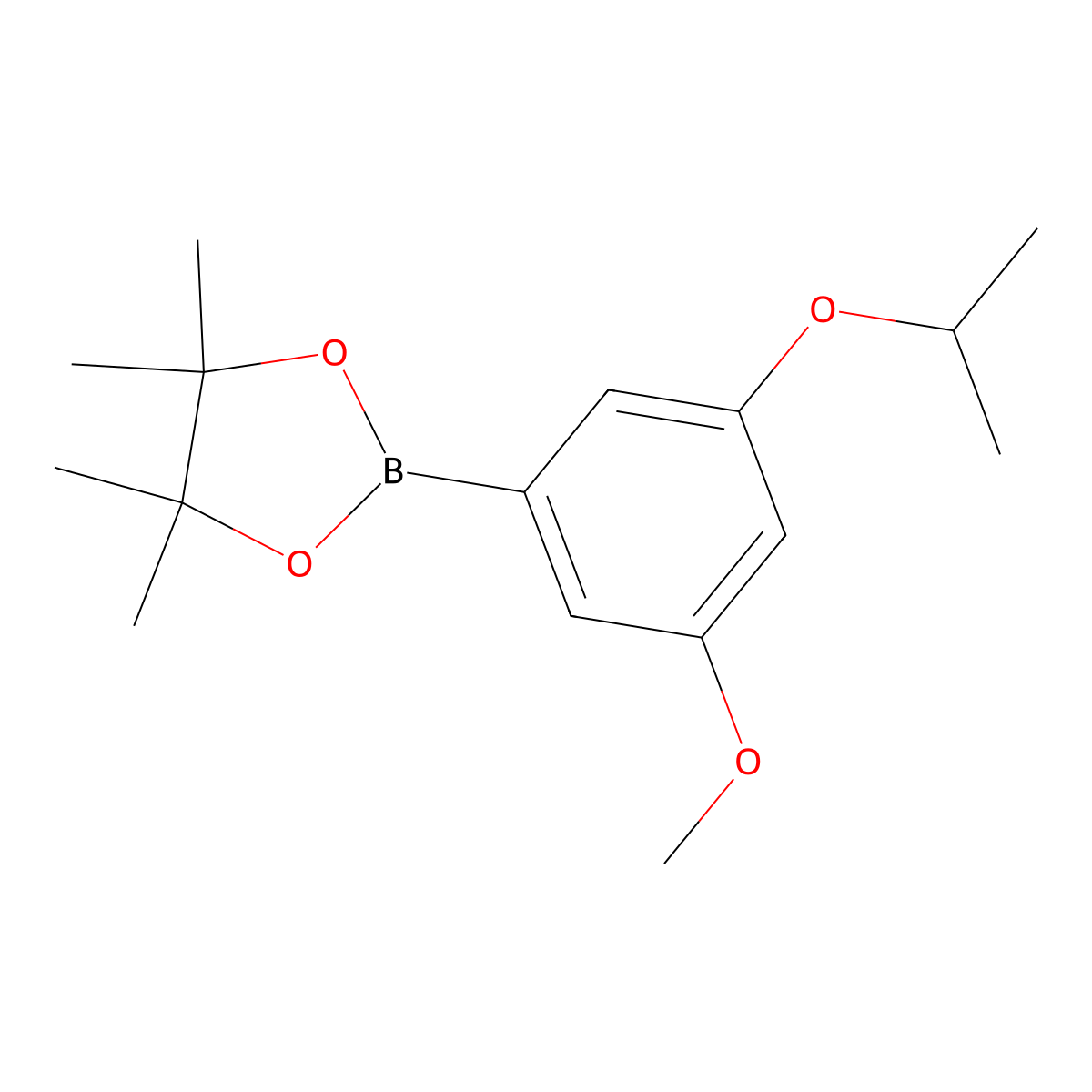 3-Isopropoxy-5-methoxyphenylboronic acid, pinacol ester molecular structure, CAS 2096329-95-0