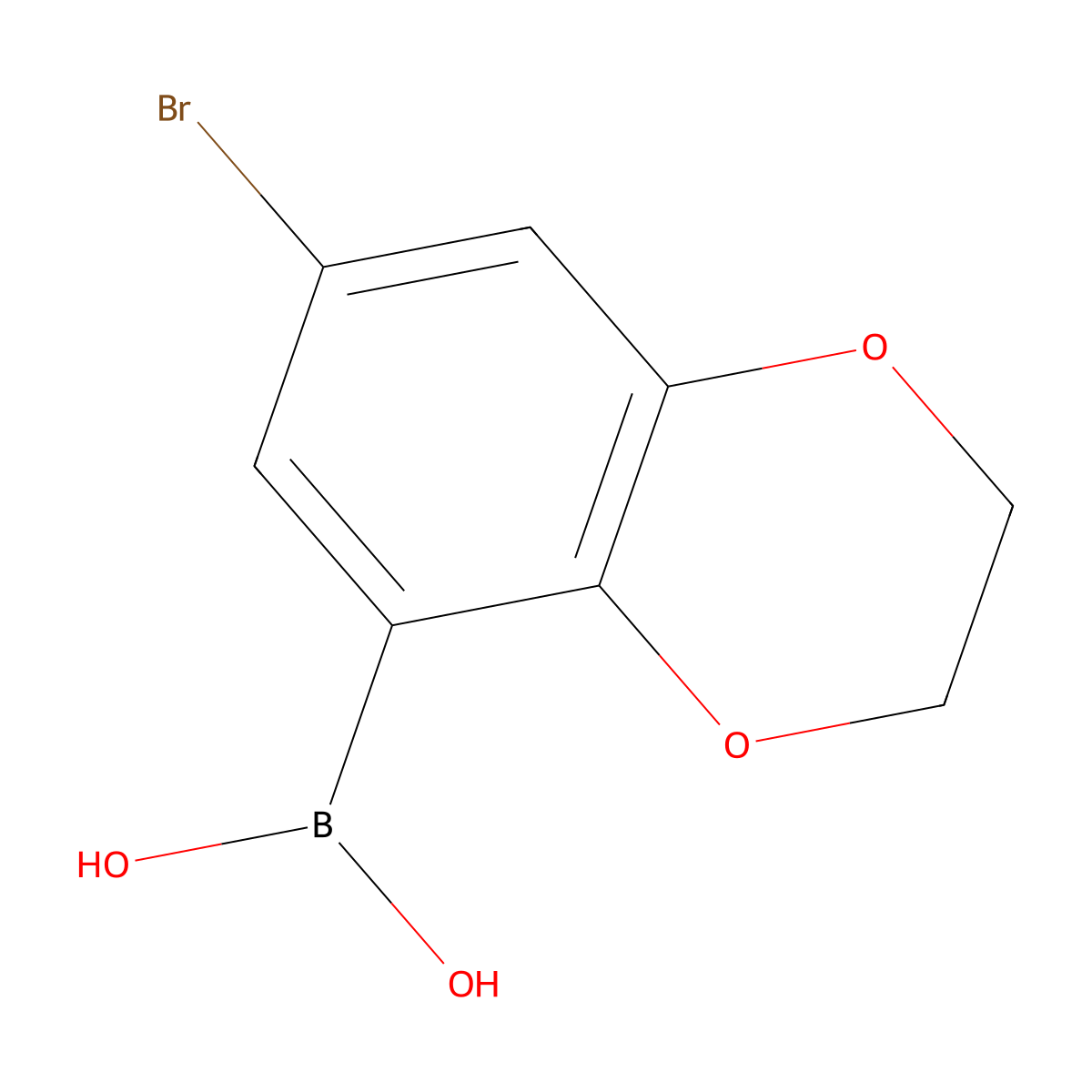 7-Bromo-2,3-dihydro-1,4-benzodioxine-5-boronic acid molecular structure, CAS 2096330-02-6