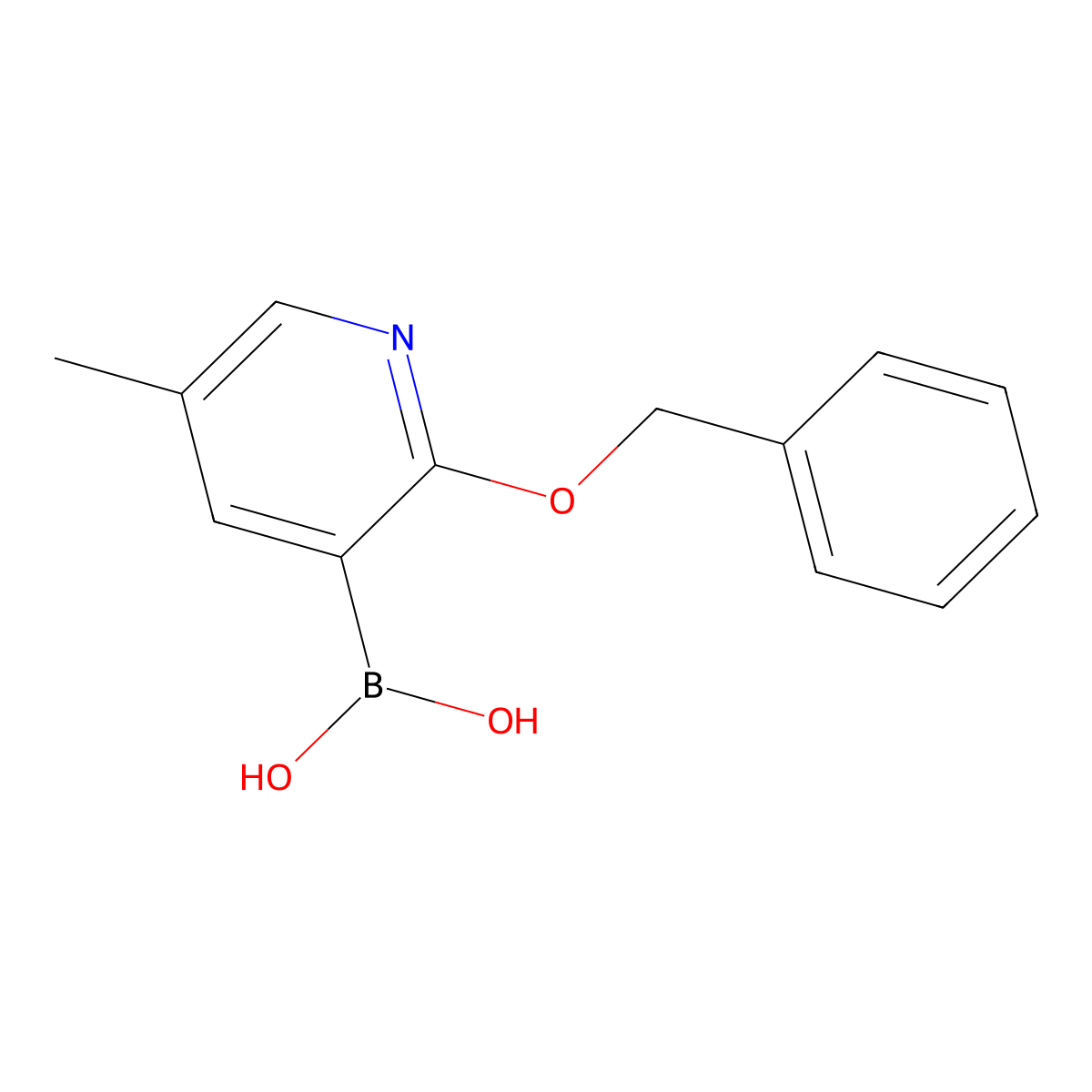 2-Benzyloxy-5-methylpyridine-3-boronic acid molecular structure, CAS 2096330-16-2