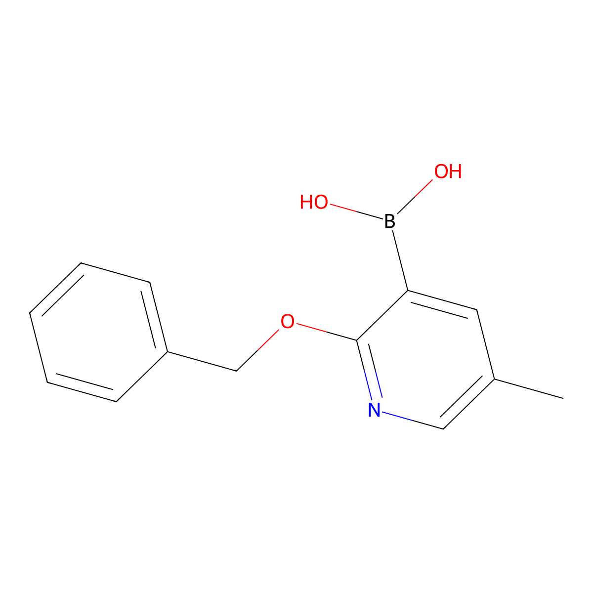 2-Benzyloxy-5-methylpyridine-3-boronic acid molecular structure, CAS 2096330-16-2