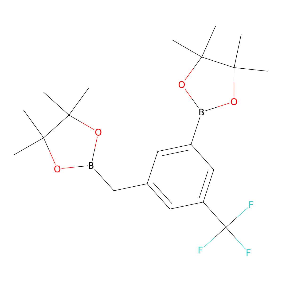 5-(Trifluoromethyl)benzyl,3-diboronic acid, pinacol ester molecular structure, CAS 2096330-25-3
