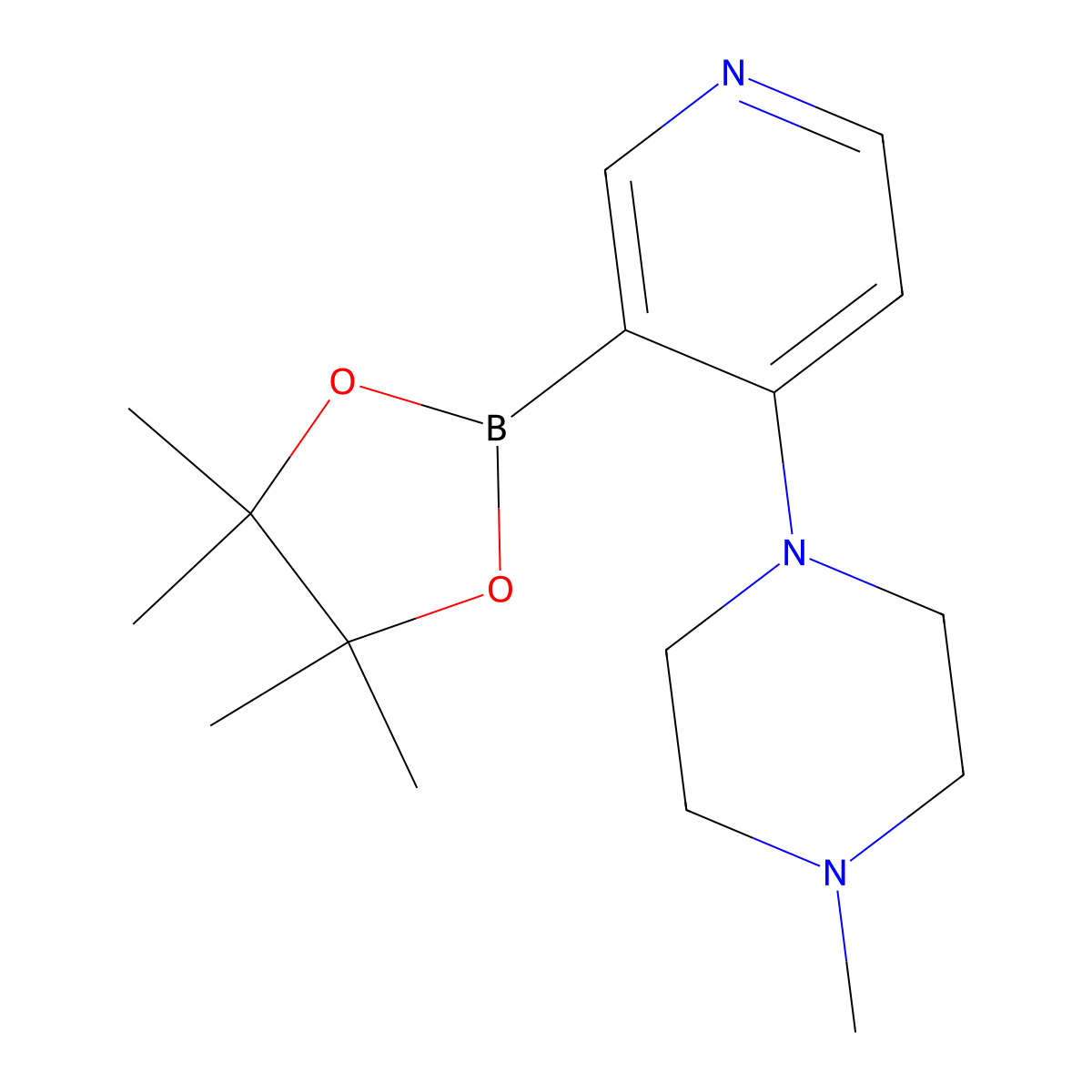 4-(4-Methylpiperazin-1-YL)pyridine-3-boronic acid pinacol ester molecular structure, CAS 2096330-62-8