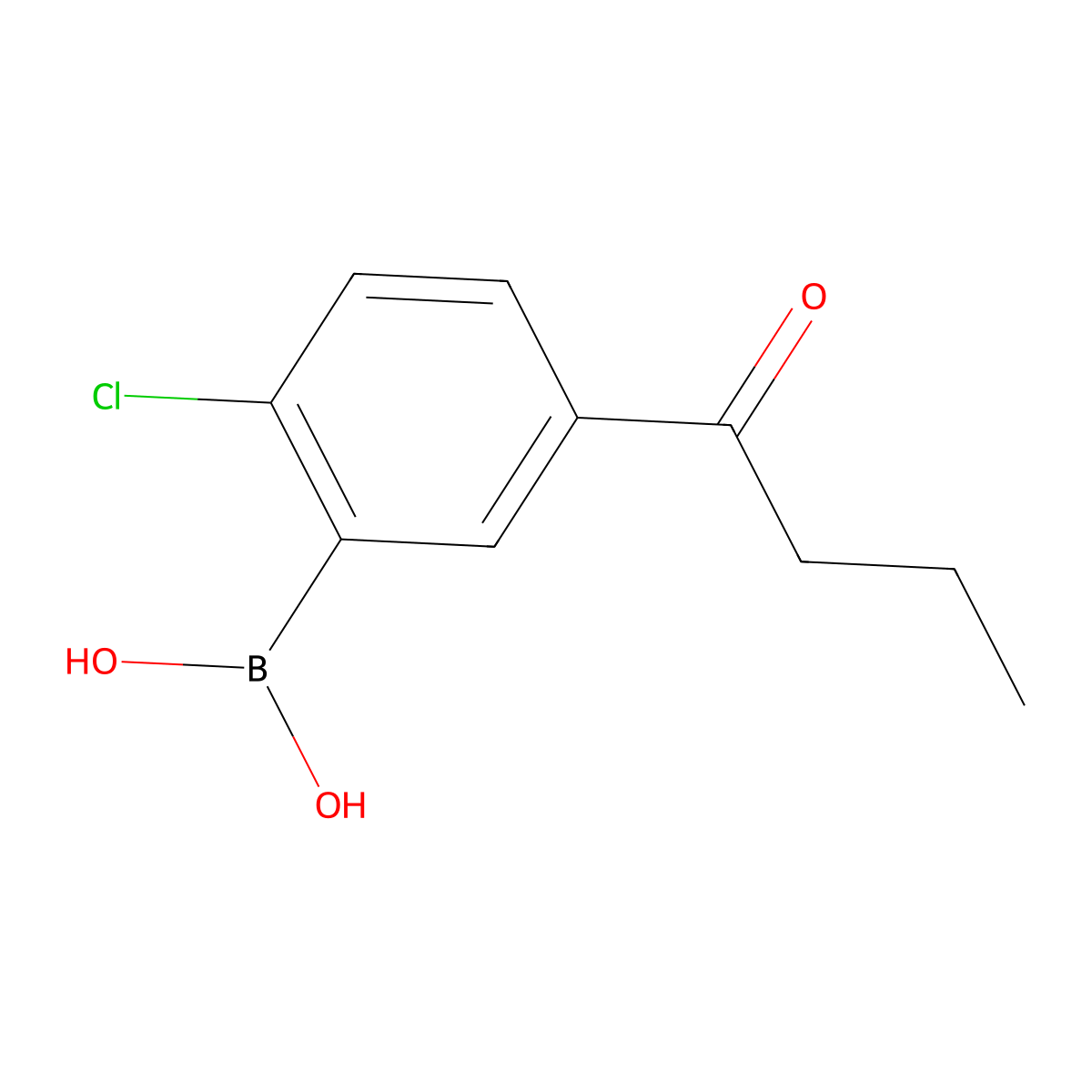 5-Butyryl-2-chlorophenylboronic acid molecular structure, CAS 2096330-82-2