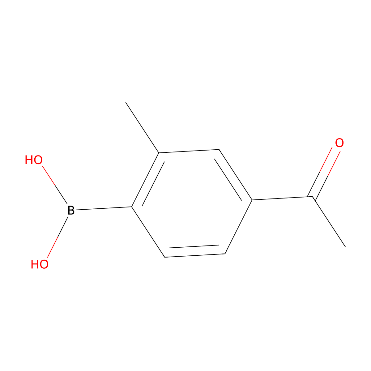 4-Acetyl-2-methylphenylboronic acid molecular structure, CAS 2096331-11-0