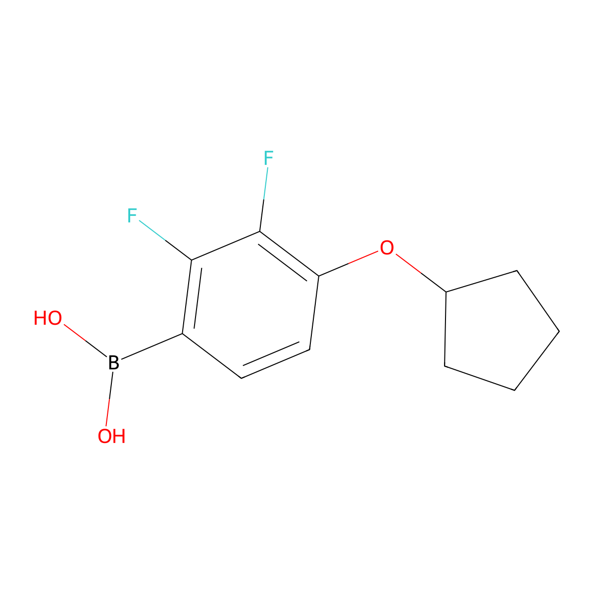 4-(Cyclopentyloxy)-2,3-difluorophenylboronic acid molecular structure, CAS 2096331-20-1
