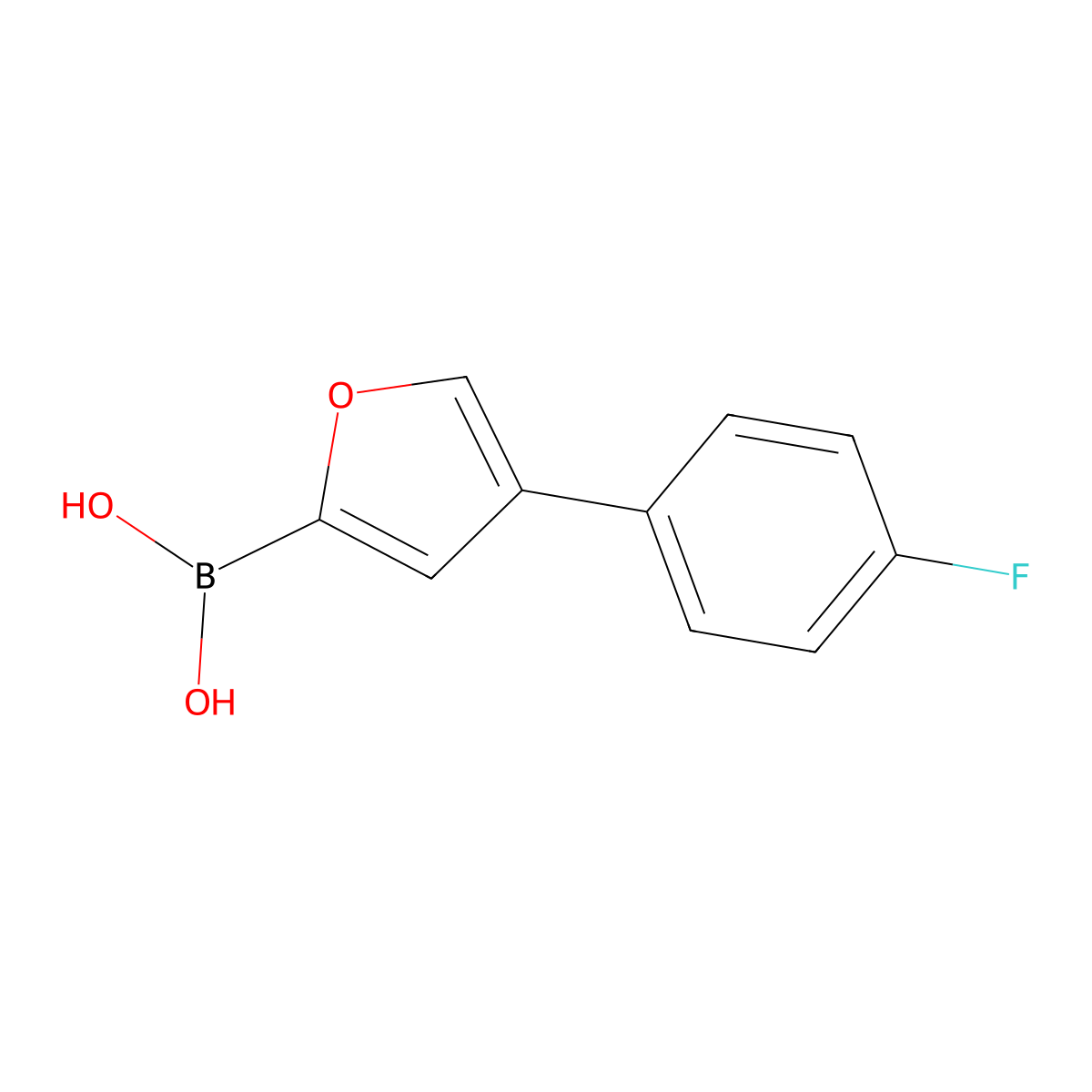 4-(4-Fluorophenyl)furan-2-boronic acid molecular structure, CAS 2096331-23-4