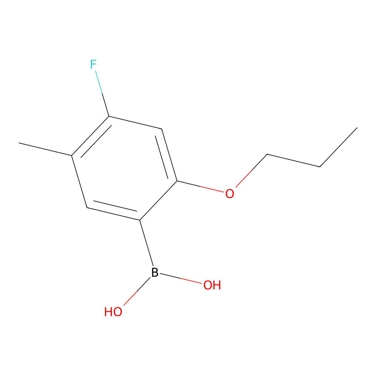 4-Fluoro-5-methyl-2-propoxyphenylboronic acid molecular structure, CAS 2096331-30-3