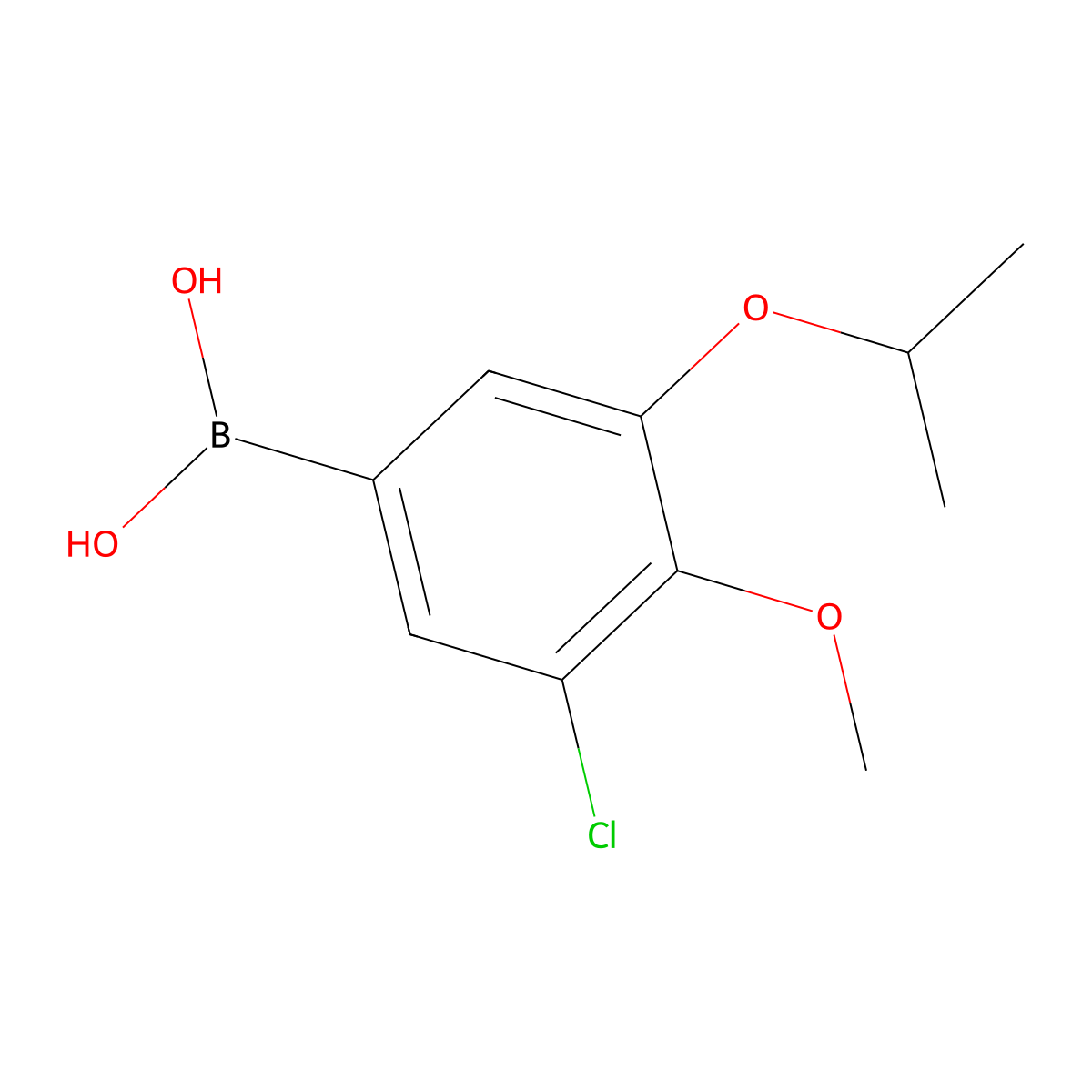 3-Chloro-5-isopropoxy-4-methoxyphenylboronic acid molecular structure, CAS 2096331-35-8